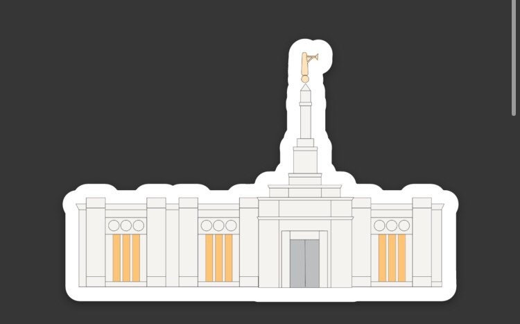 Palmyra Temple Sticker, 3x3 in. Vinyl Sticker for your Laptop, Water Bottle or Bullet Journal