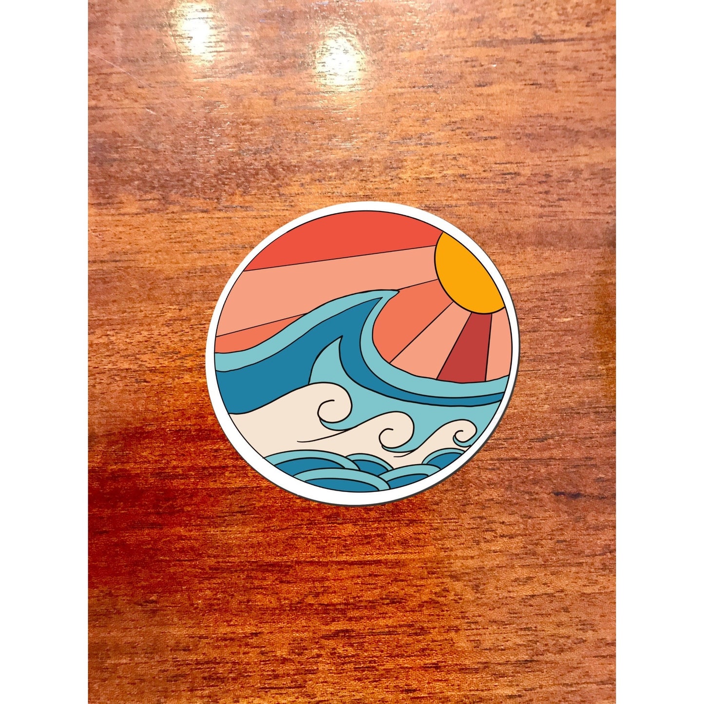 Ocean Breeze 3x3in. Vinyl Sticker for your Laptop, Hydroflask, Planner, Water Bottle or Bullet Journal, skateboard stickers