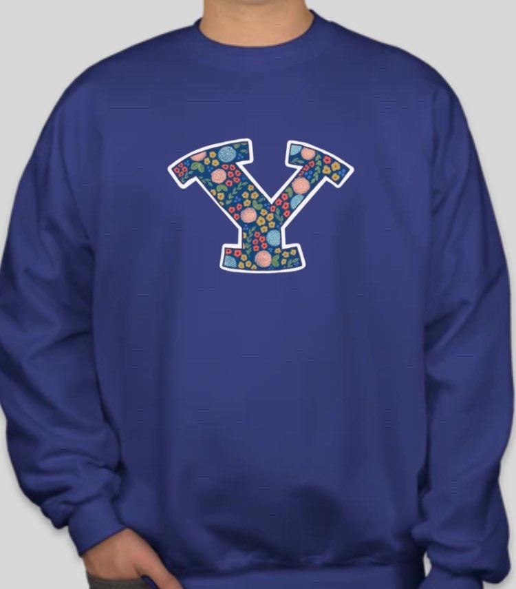 BYU Crewneck Sweatshirt, Floral sweatshirt