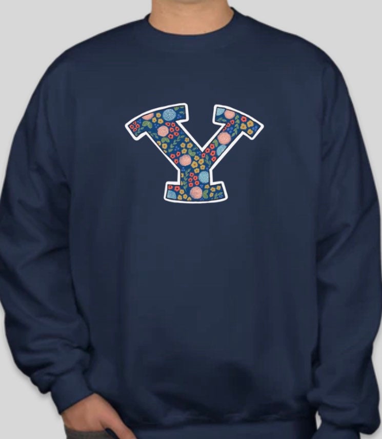 BYU Crewneck Sweatshirt, Floral sweatshirt