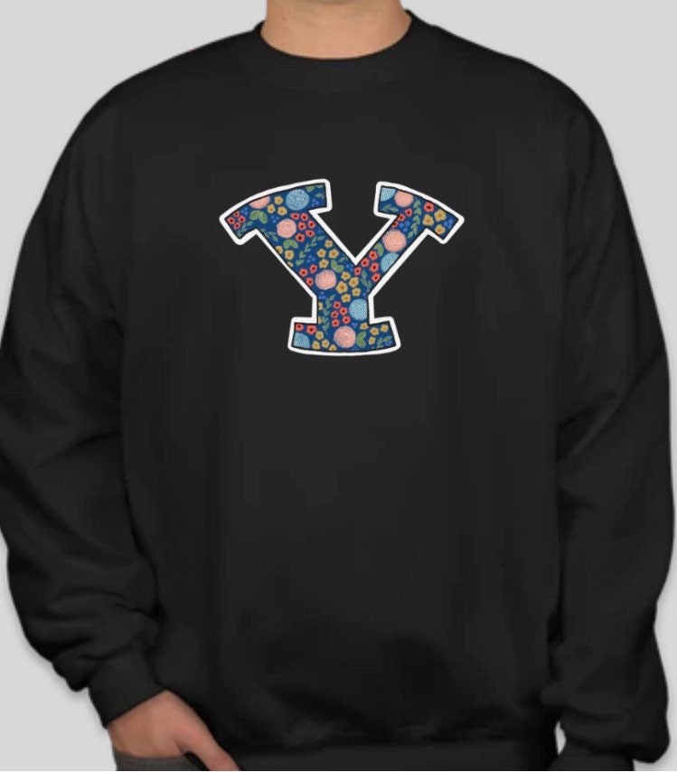 BYU Crewneck Sweatshirt, Floral sweatshirt