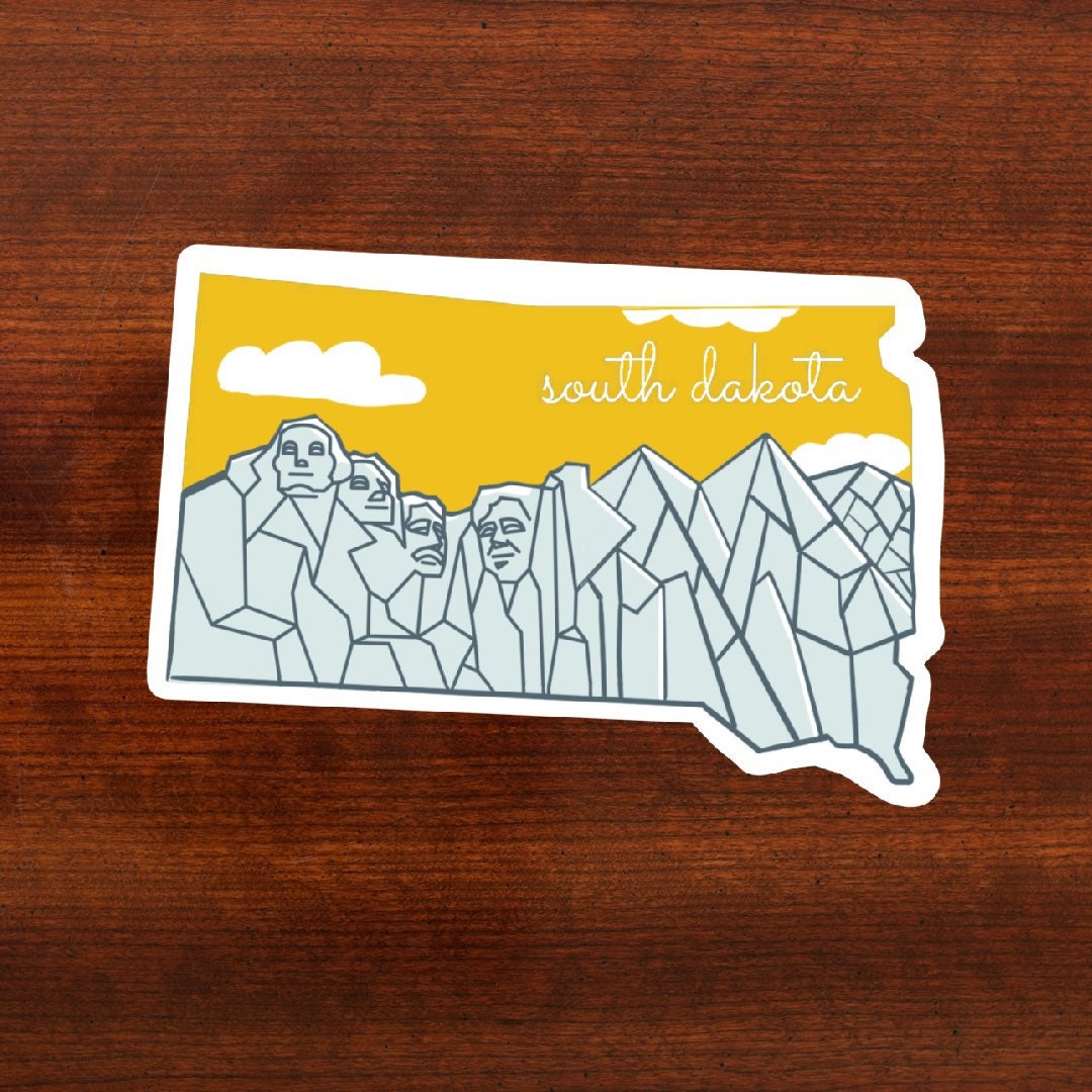 South Dakota Sticker, South Dakota State 3x3in Sticker, Vinyl Sticker for your Laptop, Water Bottle or Bullet Journal