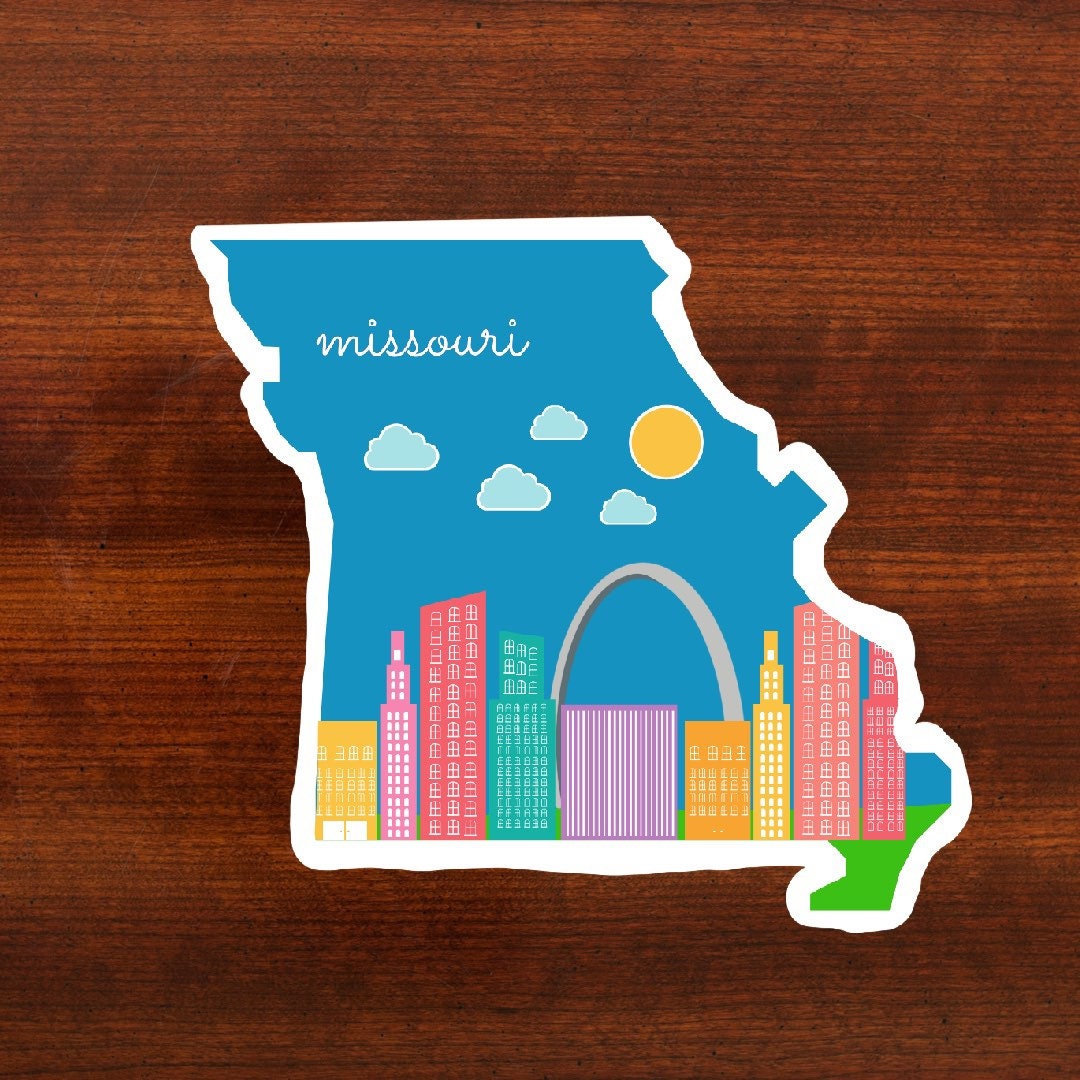 Missouri Sticker, Missouri State 3x3in Sticker, Vinyl Sticker for your Laptop, Water Bottle or Bullet Journal