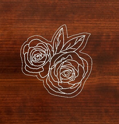 Floral Rose Bouquet 3x3in. Clear Vinyl Sticker for your Laptop, Water Bottle or Bullet Journal, Roses, Flower Decal