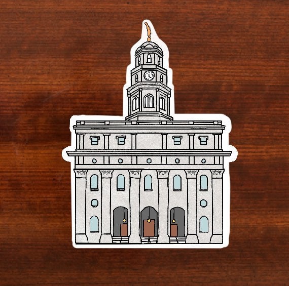 Nauvoo Temple Sticker, 3x3 in. Vinyl Sticker for your Laptop, Water Bottle or Bullet Journal