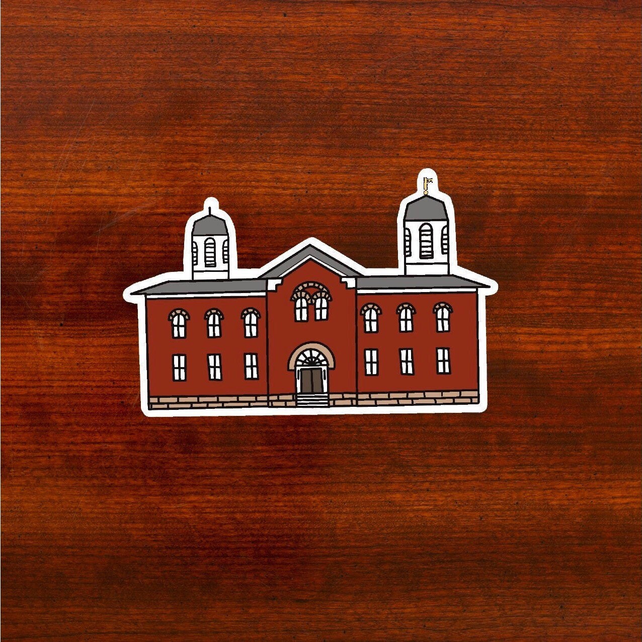 Vernal Temple Sticker, 3x3 in. Vinyl Sticker for your Laptop, Water Bottle or Bullet Journal