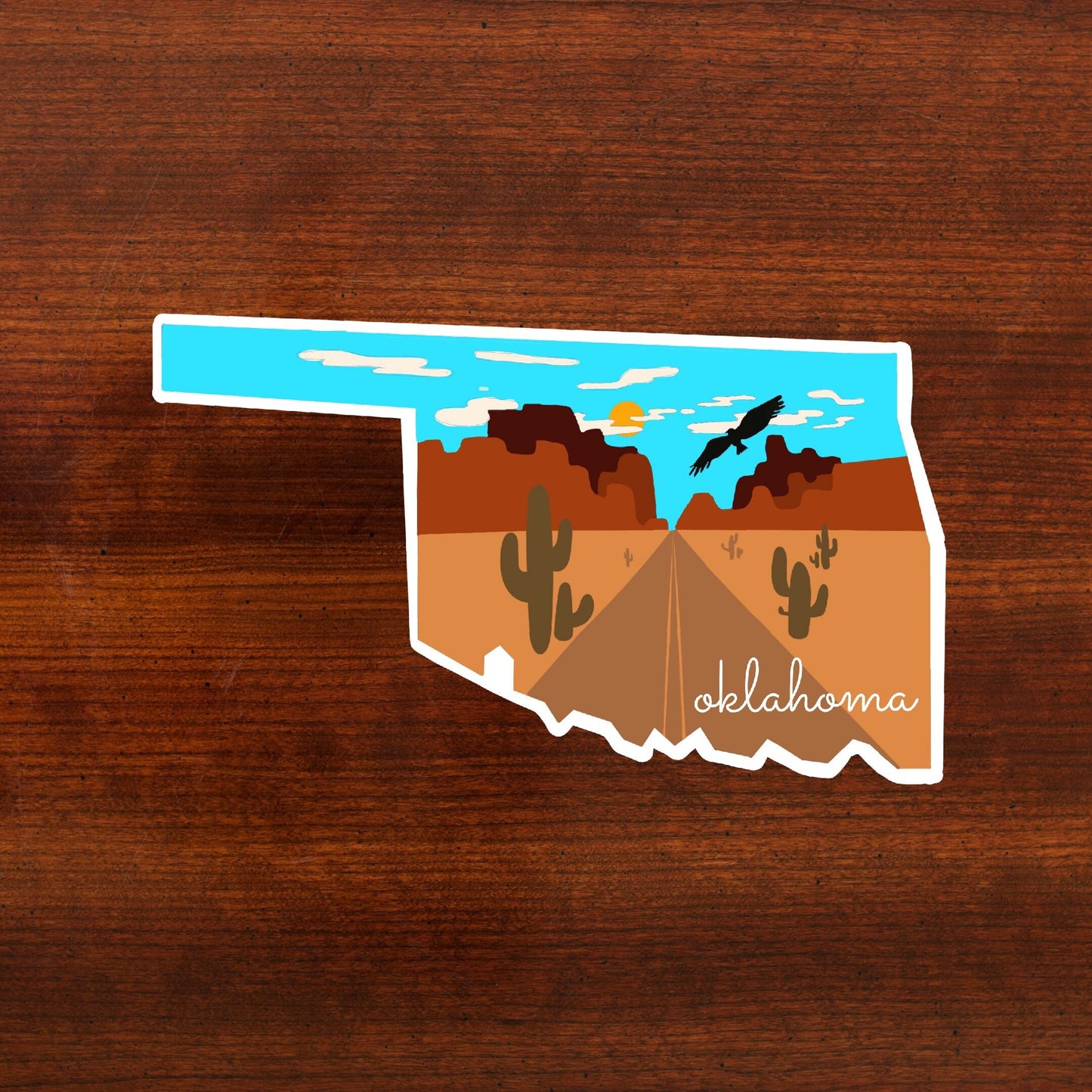 Oklahoma Sticker, Oklahoma State 3x3in Sticker, Vinyl Sticker for your Laptop, Water Bottle or Bullet Journal