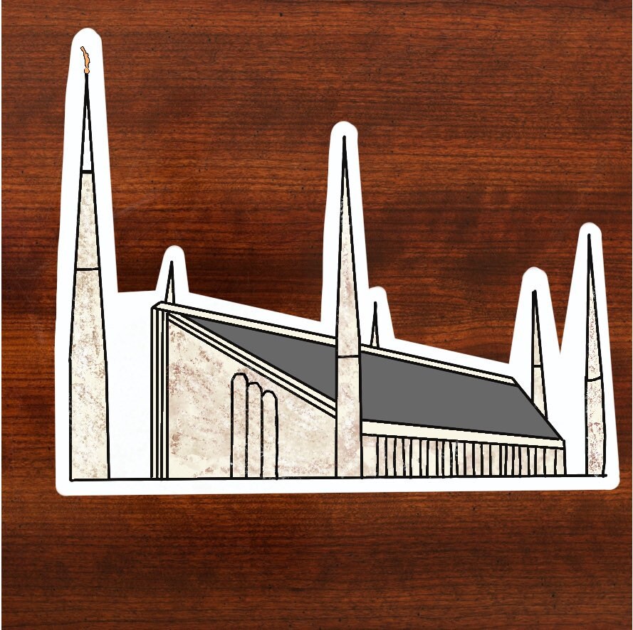 Chicago Temple Sticker, 3x3 in. Vinyl Sticker for your Laptop, Water Bottle or Bullet Journal