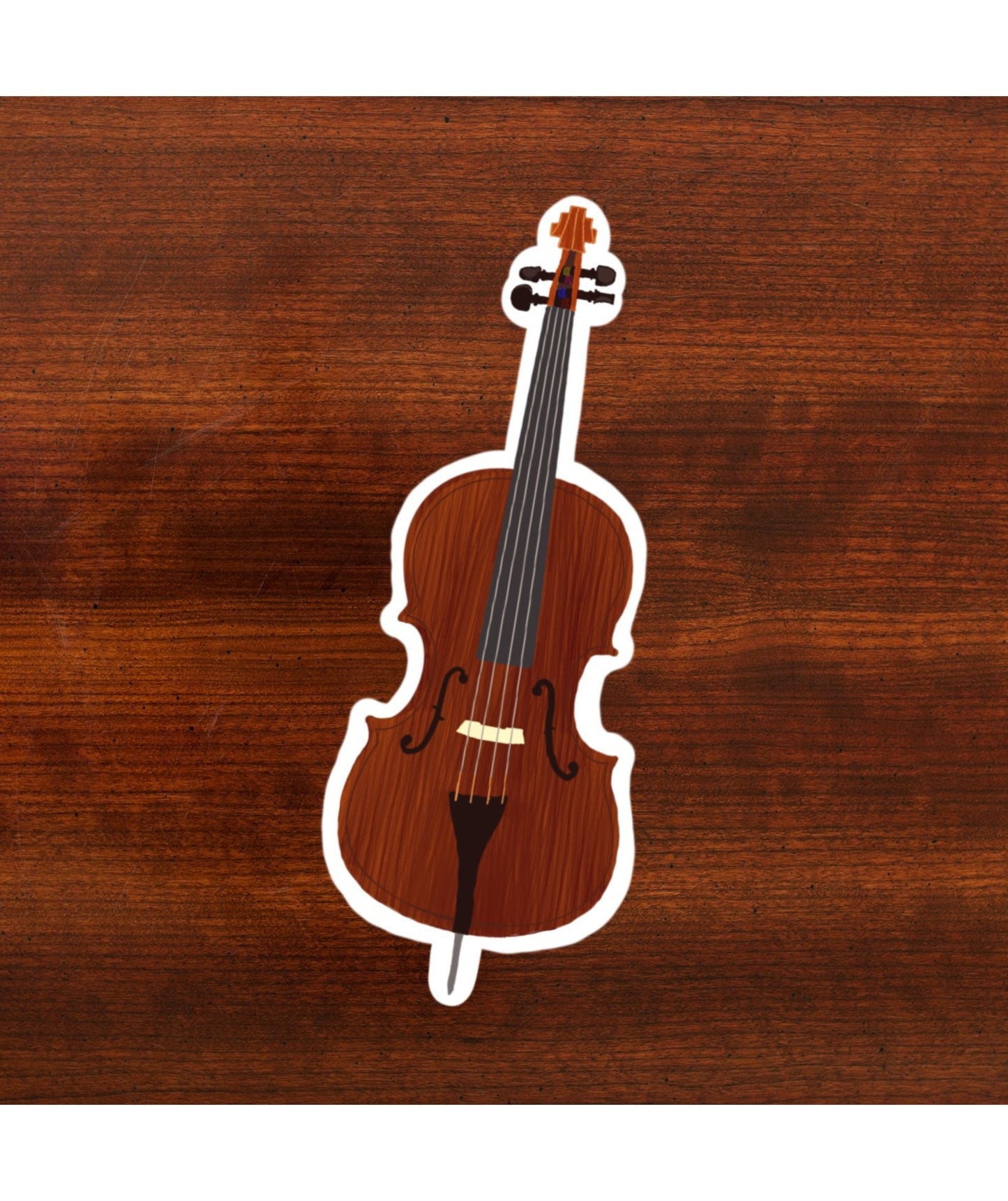 Cello sticker, 3x3in. Vinyl Sticker for your Laptop, Hydroflask, Planner, Water Bottle or Bullet Journal, Orchestra sticker