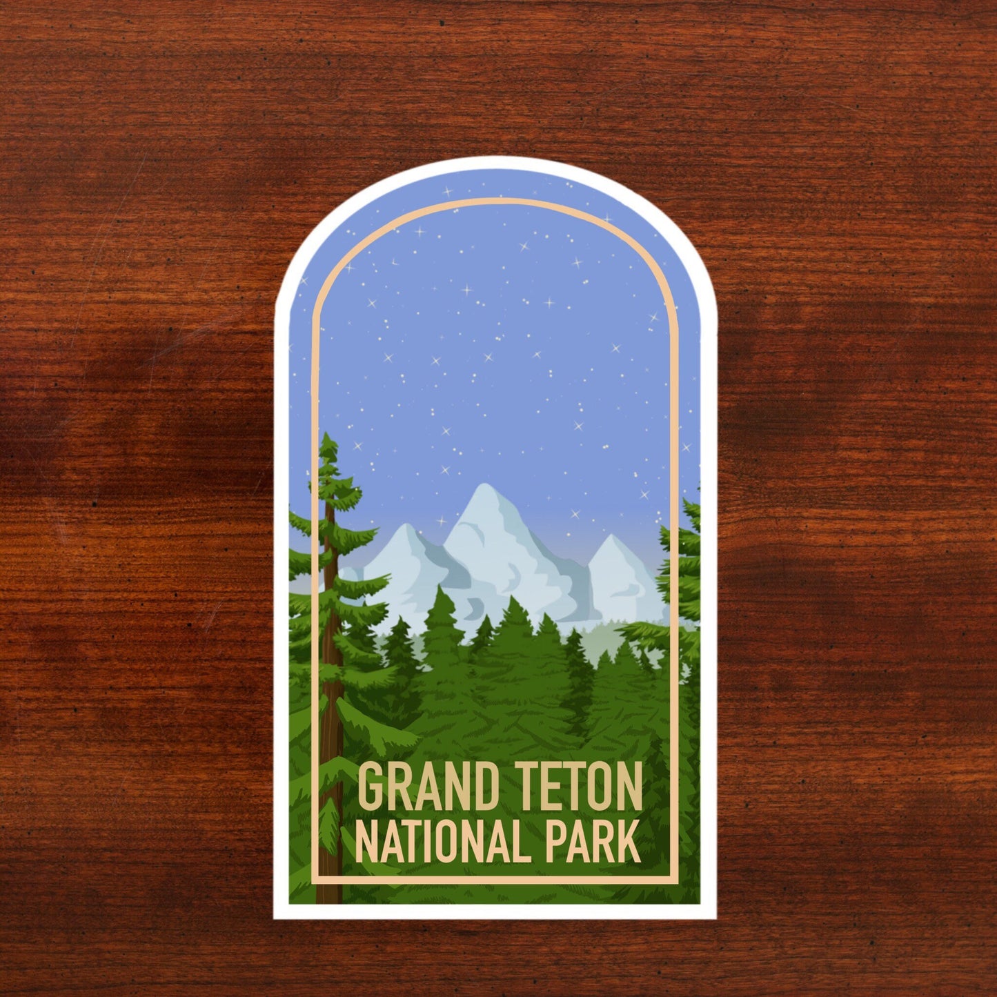 Grand Teton National Park stickers, National Parks stickers, 3x3in. Vinyl stickers perfect for Water Bottles, Bullet Journals, Laptops, etc.