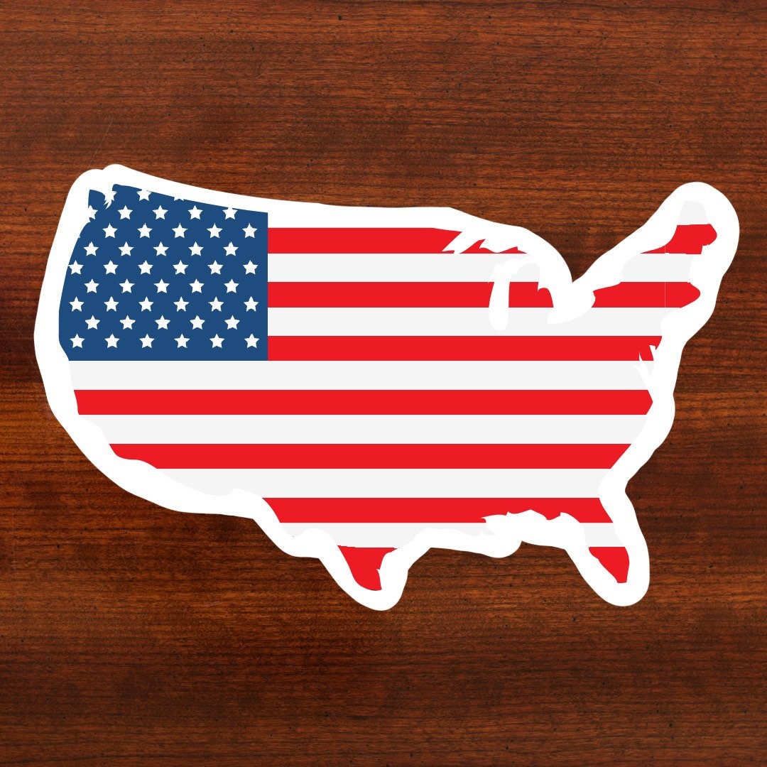 USA 3x3in. Vinyl Sticker for your Laptop, Water Bottle or Bullet Journal