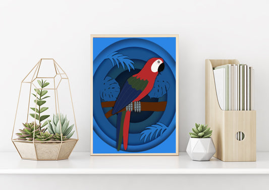 Parrot Wall Art, Minimalist Nursery Wall Art Set, Wall Decor, Home Decor, Physical Art Print