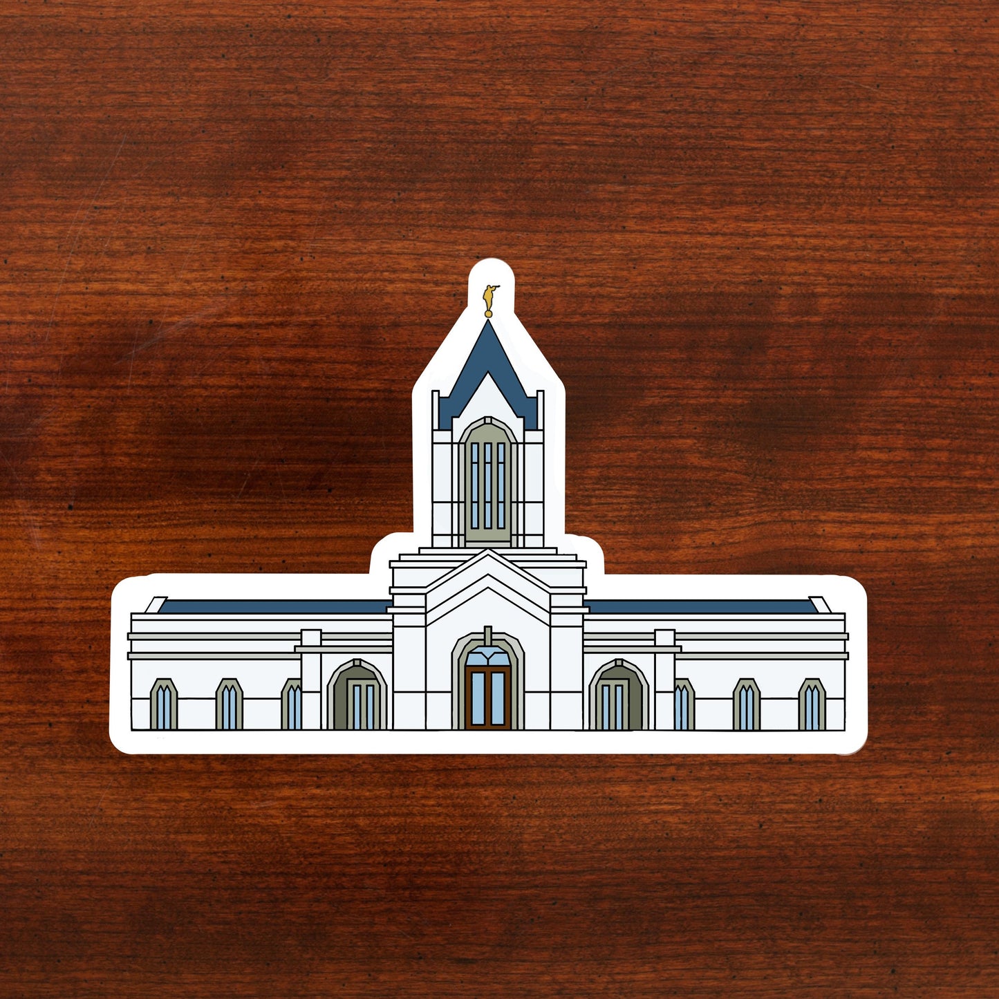 Fort Collins Colorado Temple Sticker, 3x3in. Vinyl Sticker perfect for Water Bottles, Laptops and Bullet Journals, skateboard stickers