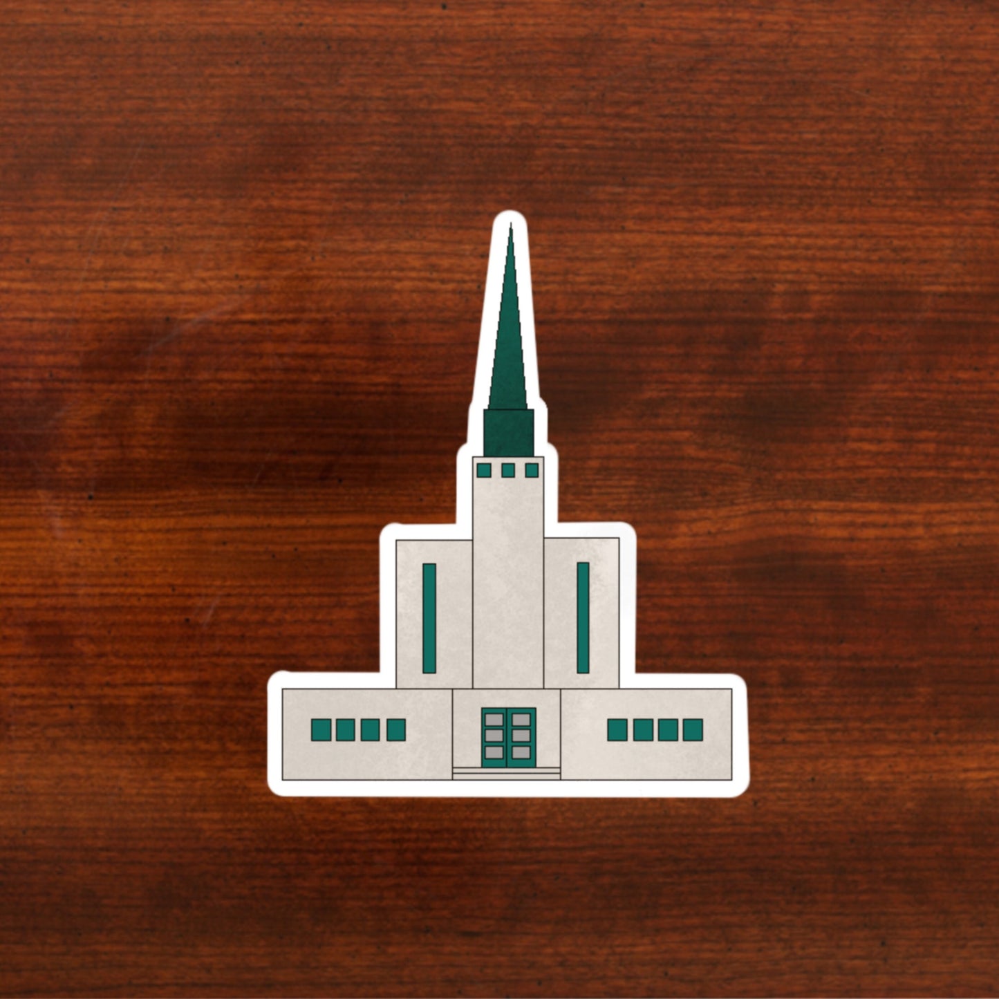 London England Temple Sticker, 3x3in. Vinyl Sticker perfect for Water Bottles, Laptops and Bullet Journals