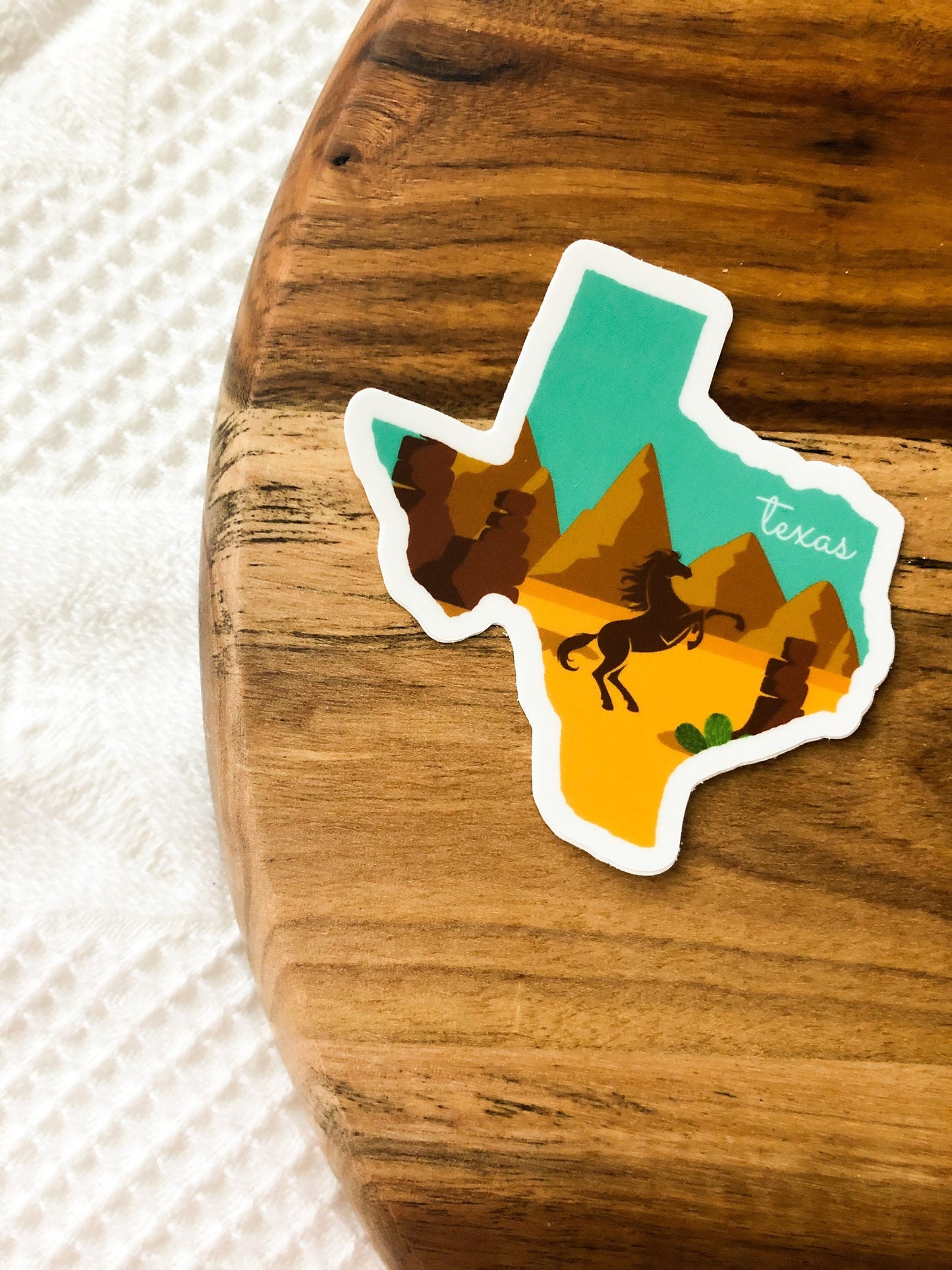 Texas State 3x3in Sticker, Desert Sticker, Vinyl Sticker for your Laptop, Water Bottle or Bullet Journal