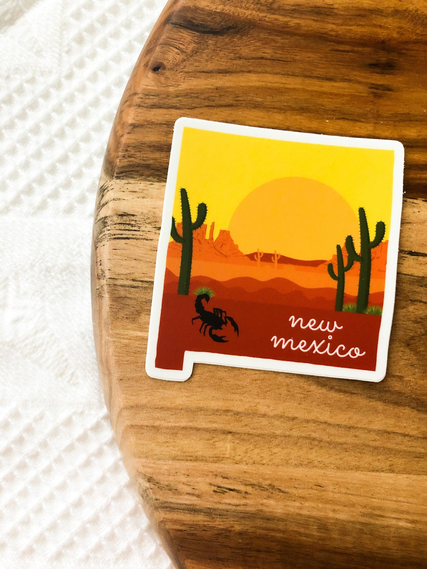 New Mexico State 3x3in Sticker, Desert Sticker, Vinyl Sticker for your Laptop, Water Bottle or Bullet Journal