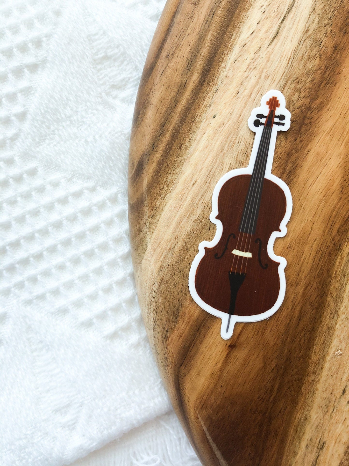 Cello sticker, 3x3in. Vinyl Sticker for your Laptop, Hydroflask, Planner, Water Bottle or Bullet Journal, Orchestra sticker