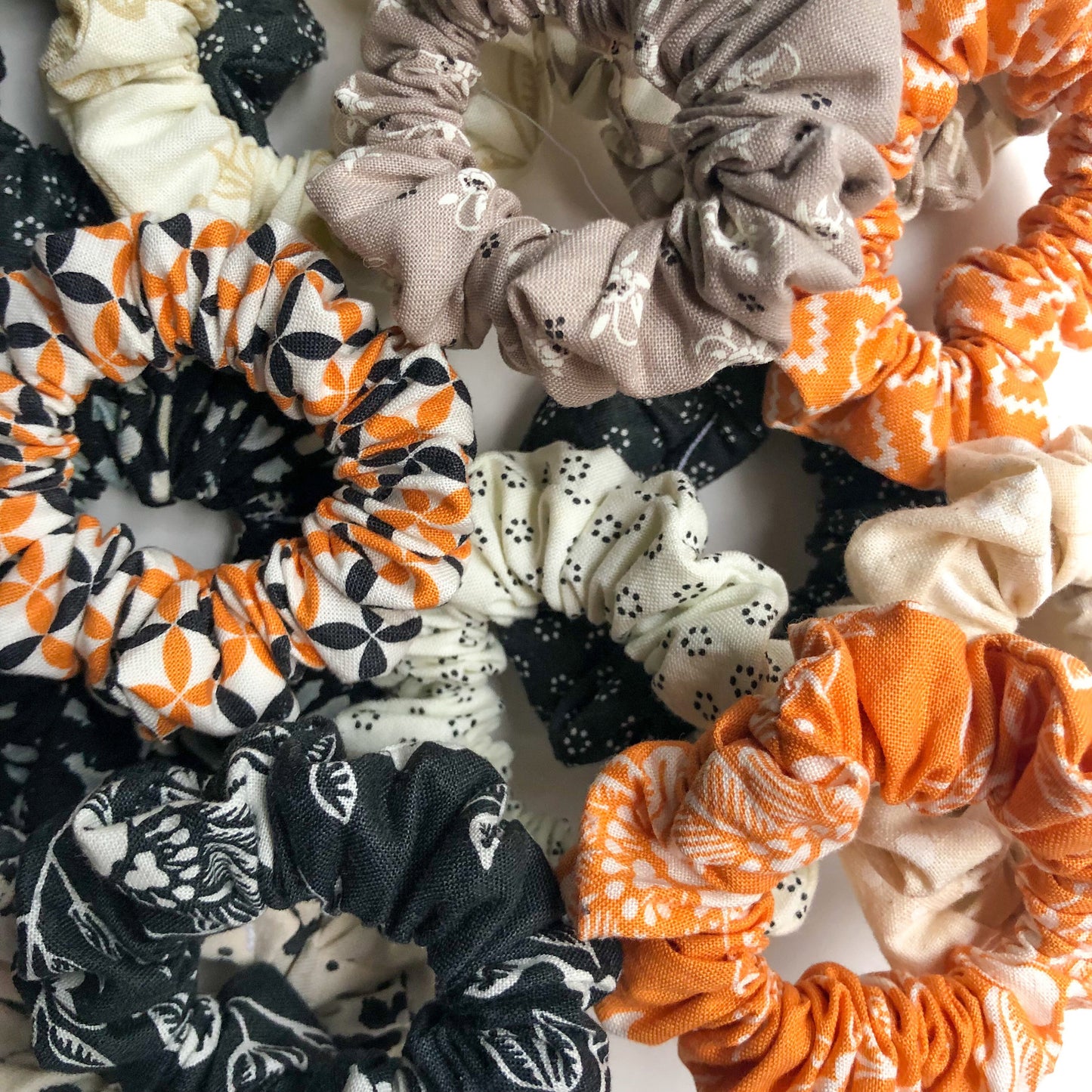 fall scrunchie pack, mystery scrunchies set of 5, autumn scrunchies for thick hair, stocking stuffers for tweens Christmas gifts for teenage