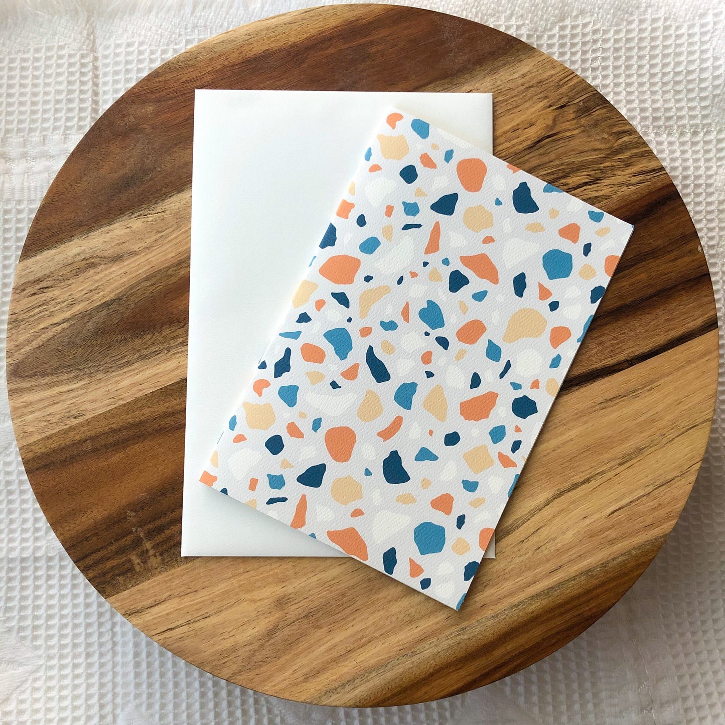 Terrazzo greeting card and envelope