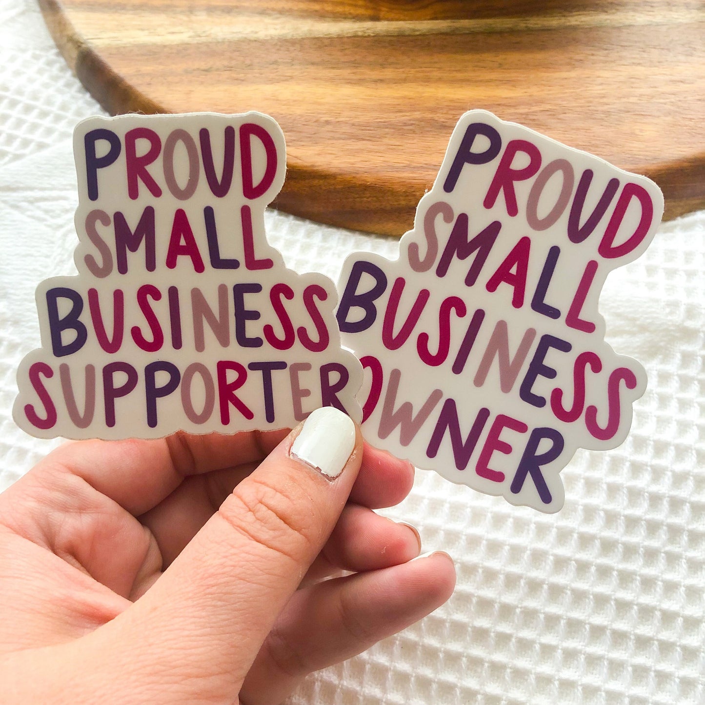 Proud Small Business Supporter 3x3in. Vinyl Sticker for your Laptop, Hydroflask, Planner or Bullet Journal