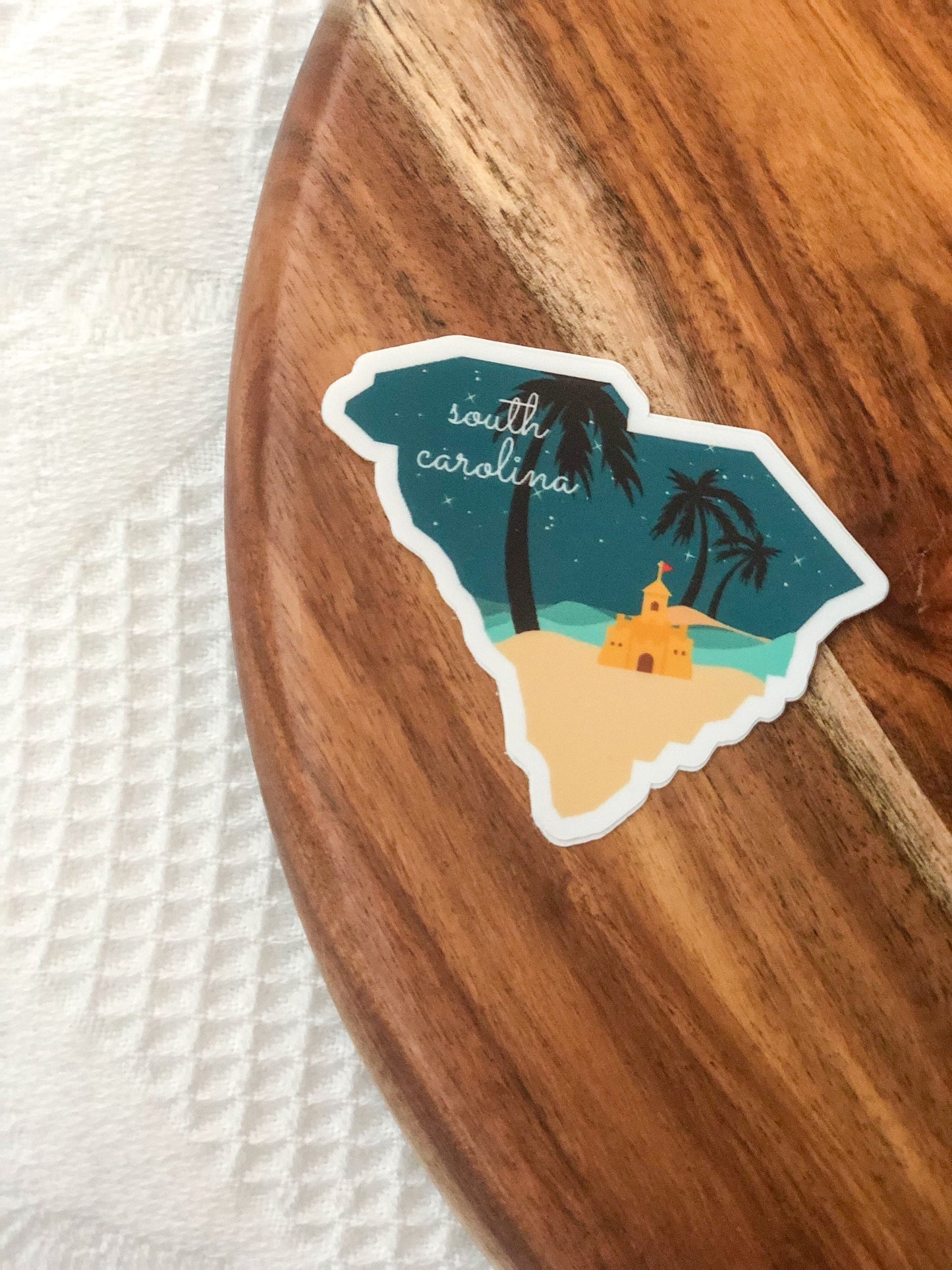 South Carolina State Sticker, 3x3in Vinyl Sticker for your Laptop, Hydroflask, Planner, Water Bottle or Bullet Journal