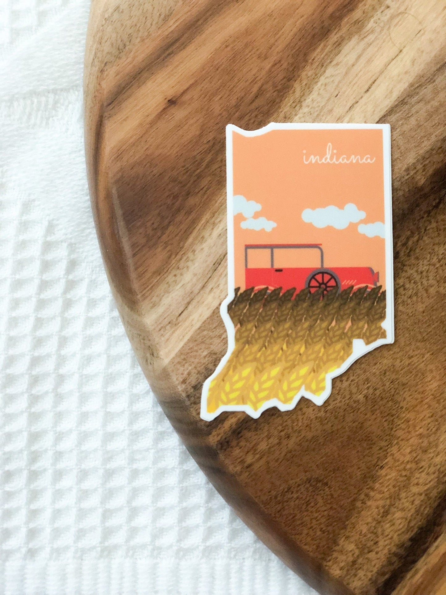 Indiana Sticker, Indiana State 3x3in Sticker, Vinyl Sticker for your Laptop, Water Bottle or Bullet Journal