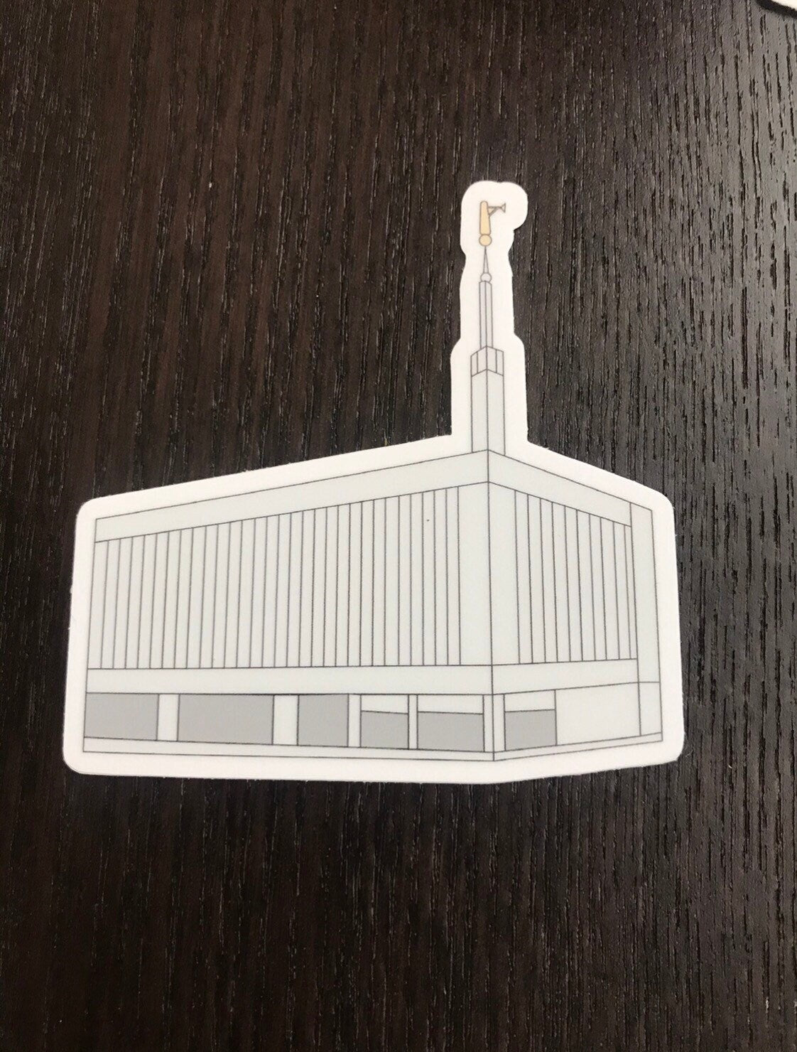 Manhattan Temple Sticker, 3x3 in. Vinyl Sticker for your Laptop, Water Bottle or Bullet Journal