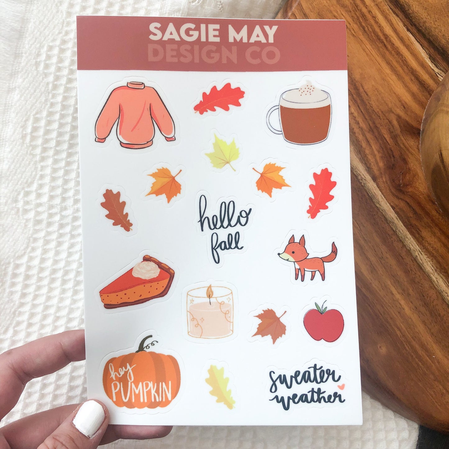 Autumn sticker sheet, mini sticker sheet, fall stickers pack, fall planner sticker sheets, vinyl sticker sheet, fall vinyl stickers