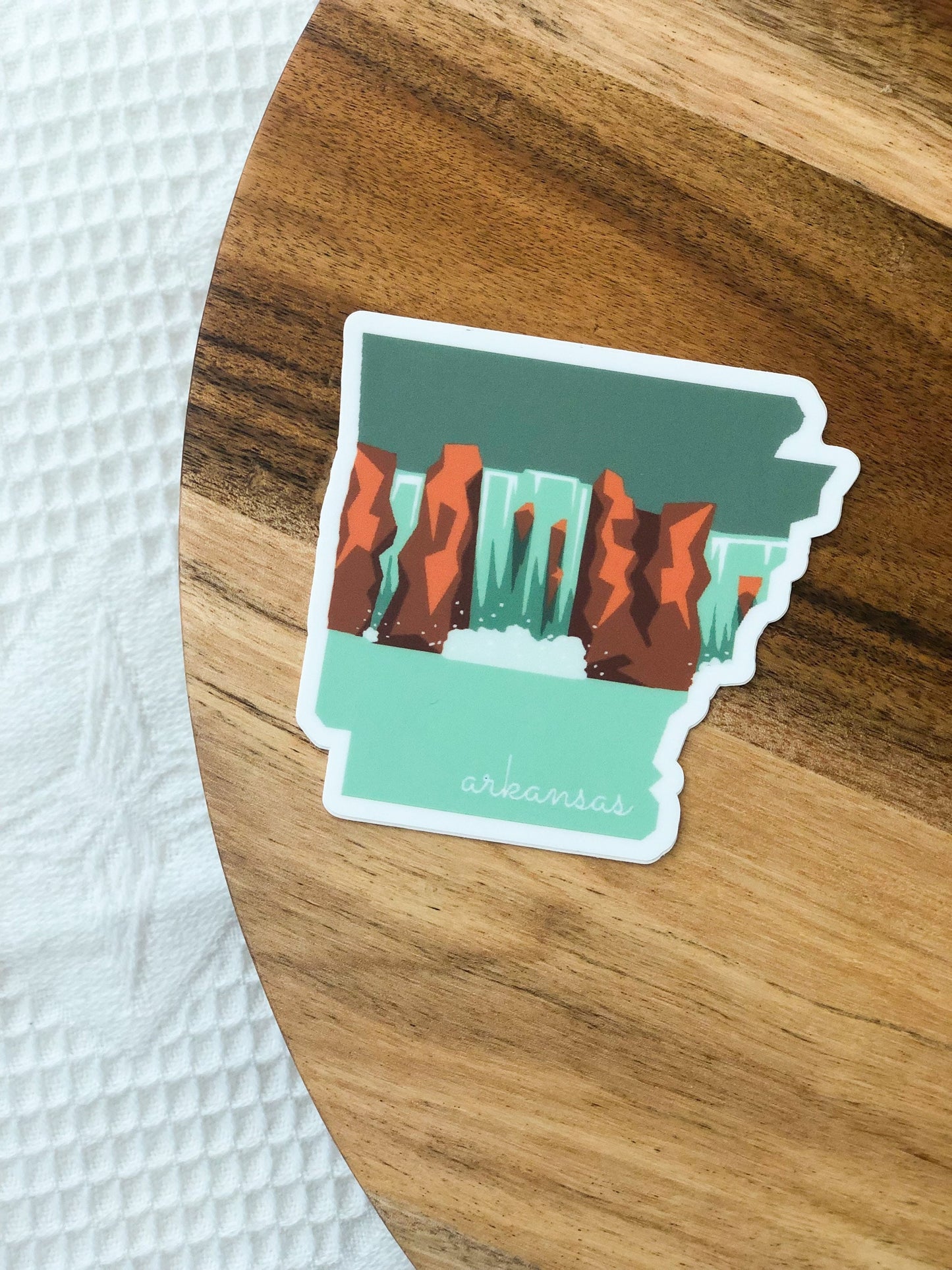 Arkansas Sticker, Arkansas State 3x3in Sticker, Vinyl Sticker for your Laptop, Water Bottle or Bullet Journal