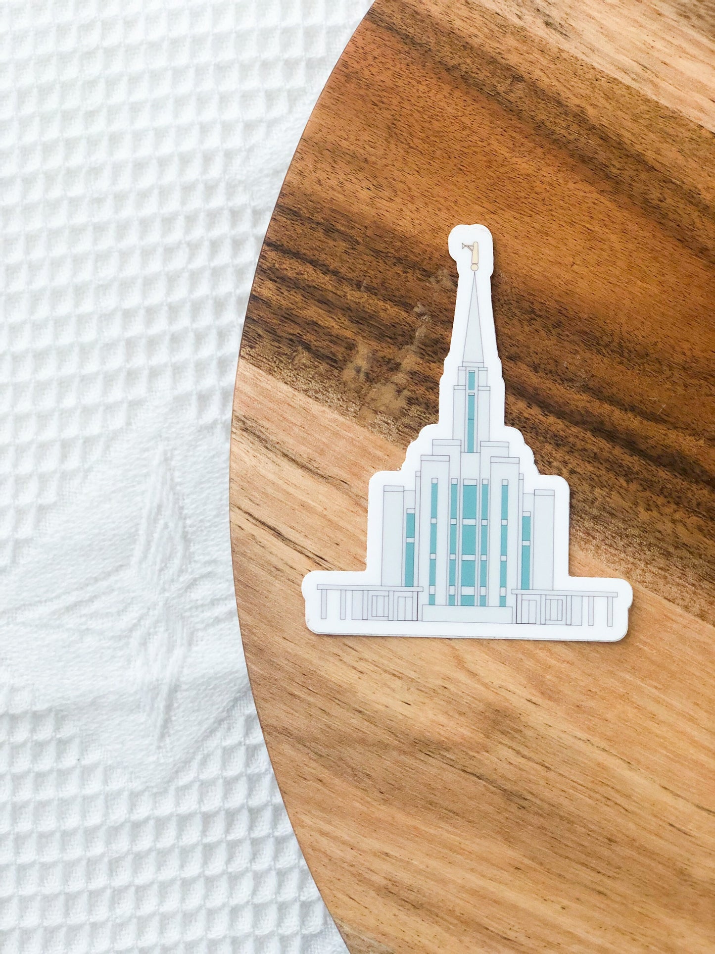 Mount Oquirrh Temple Sticker, 3x3 in. Vinyl Sticker for your Laptop, Water Bottle or Bullet Journal, skateboard stickers