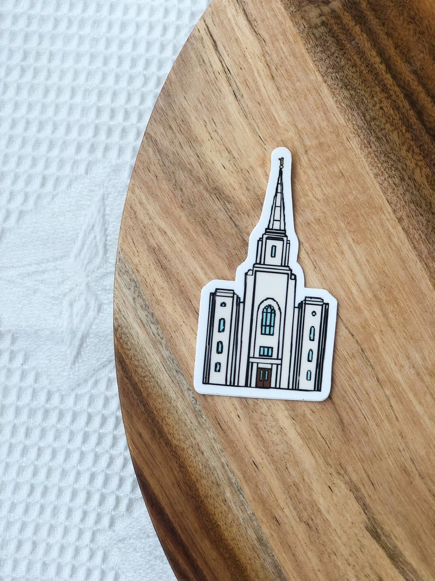 Brigham City Temple Sticker, 3x3 in. Vinyl Sticker for your Laptop, Water Bottle or Bullet Journal