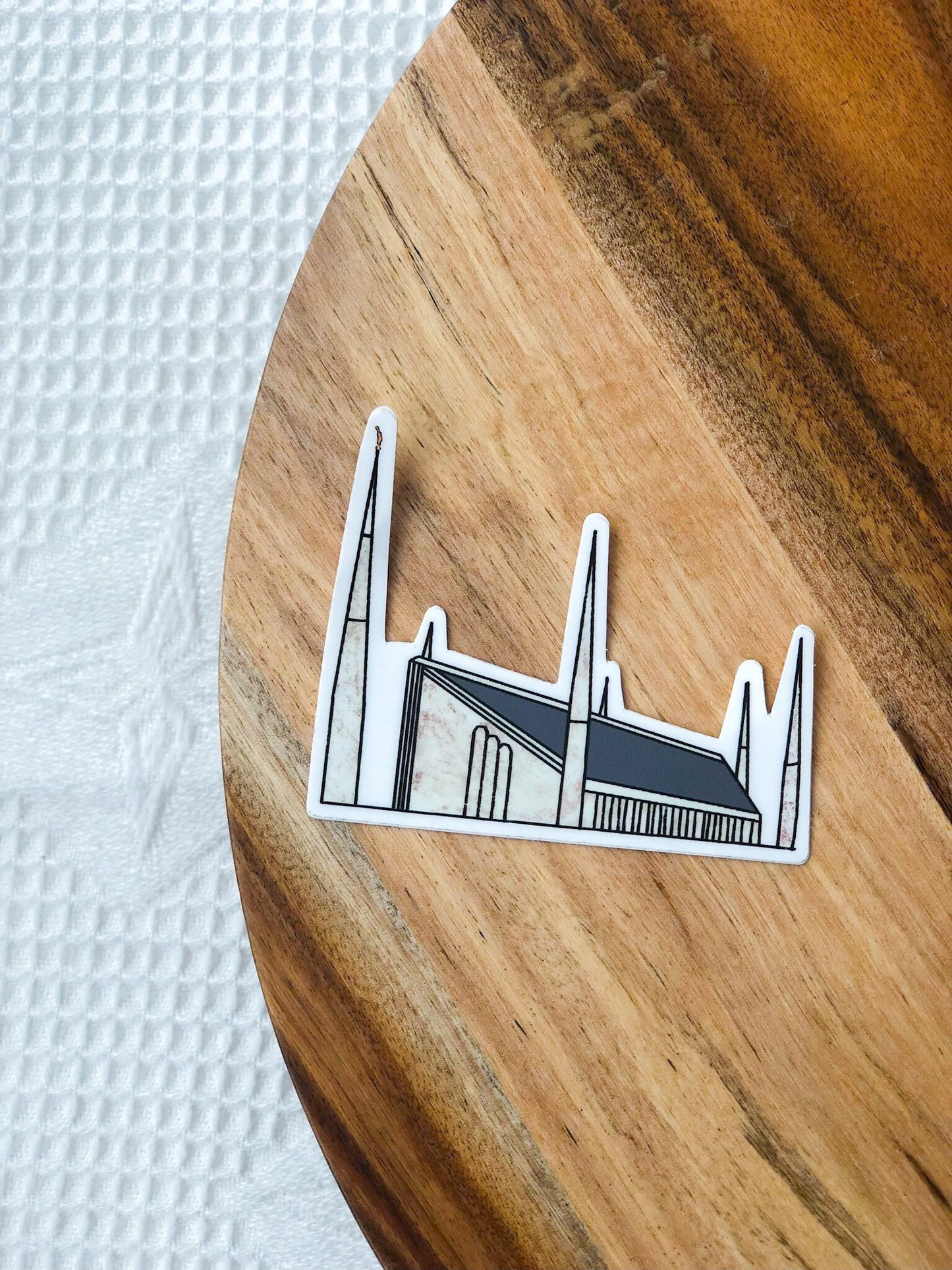 Chicago Temple Sticker, 3x3 in. Vinyl Sticker for your Laptop, Water Bottle or Bullet Journal