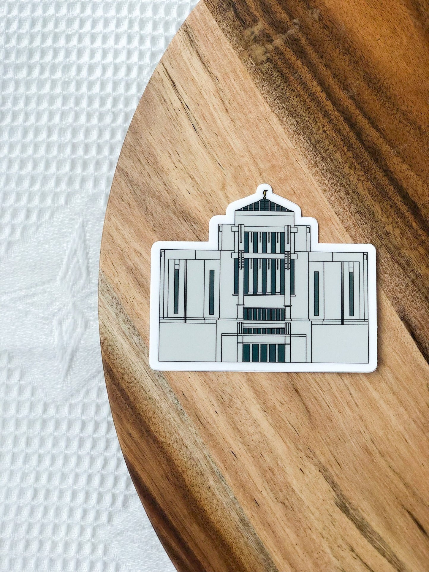 Cardston Canada Temple Sticker, 3x3 in. Vinyl Sticker for your Laptop, Water Bottle or Bullet Journal, skateboard stickers