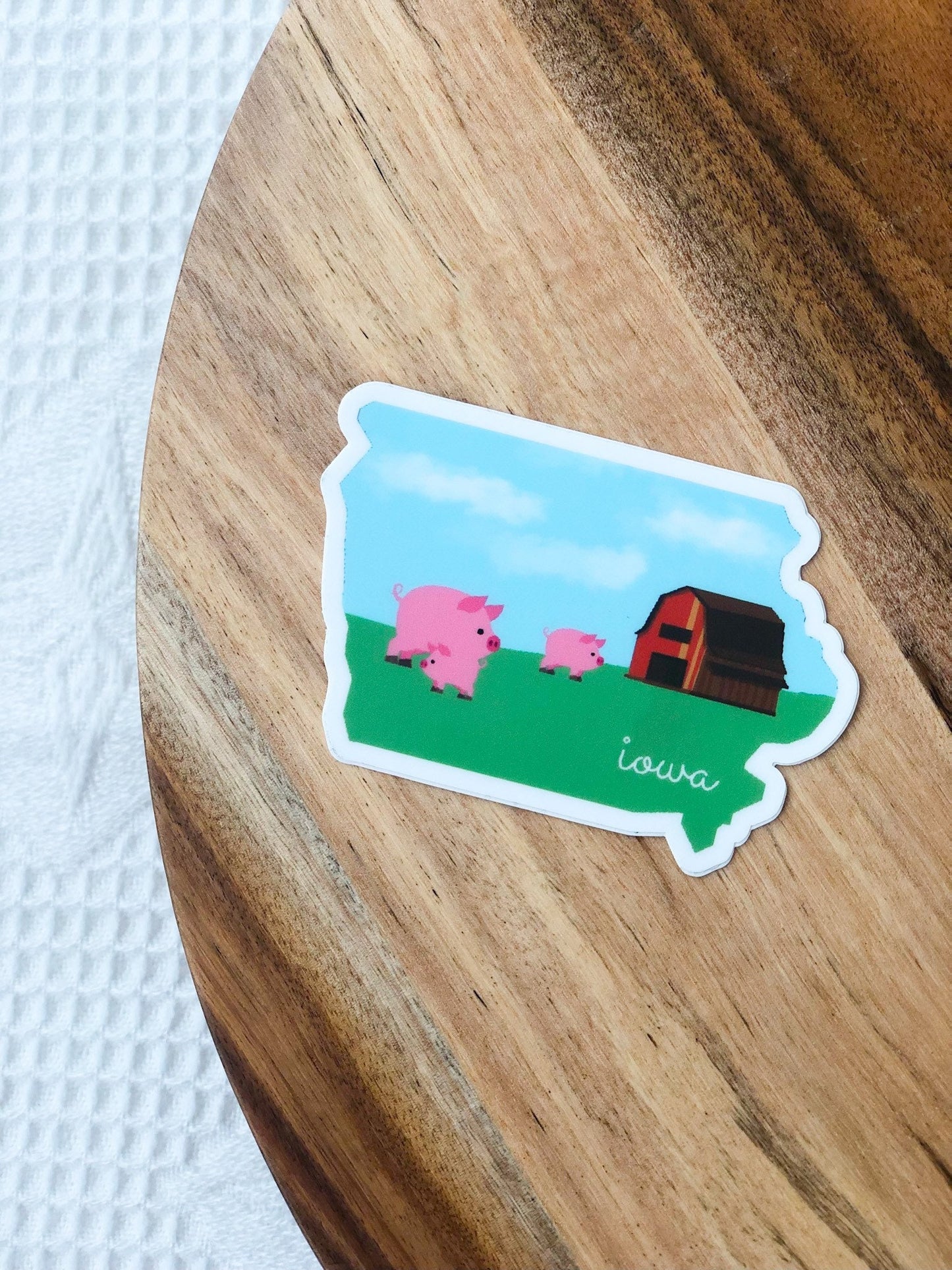 Iowa Sticker, Iowa State 3x3in Sticker, Vinyl Sticker for your Laptop, Water Bottle or Bullet Journal