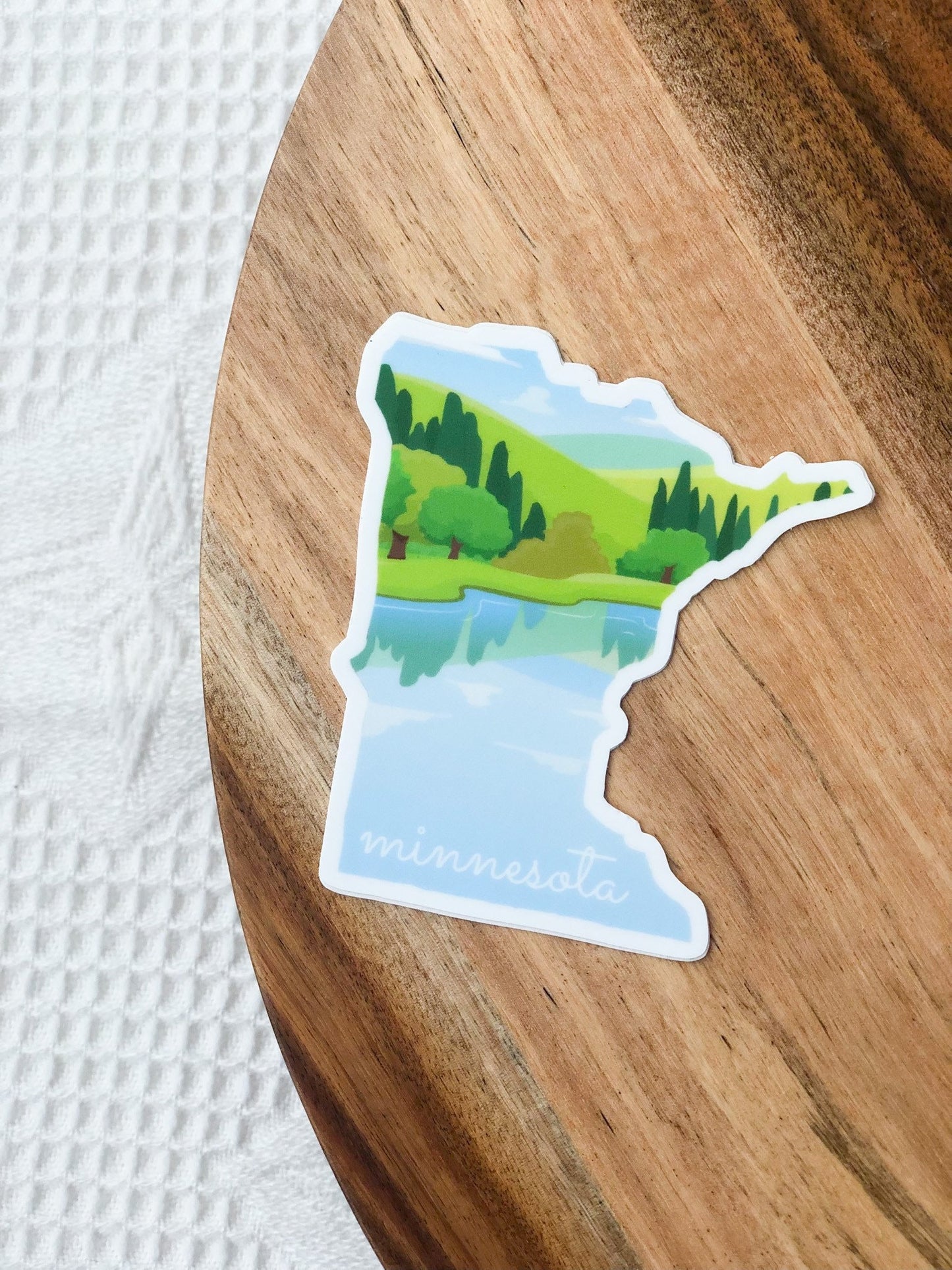 Minnesota State 3x3in Sticker, Lake Sticker, Vinyl Sticker for your Laptop, Water Bottle or Bullet Journal