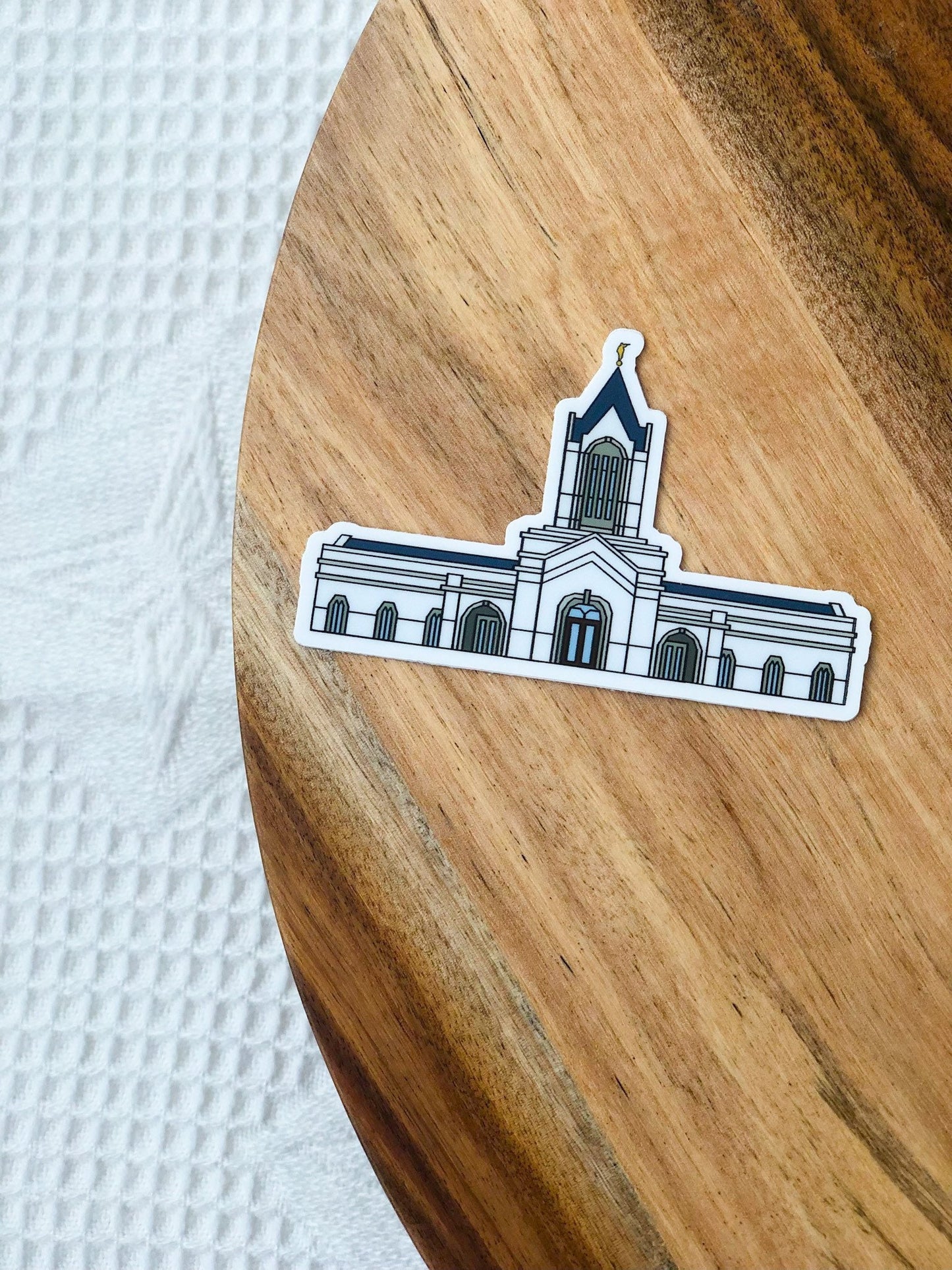 Fort Collins Colorado Temple Sticker, 3x3in. Vinyl Sticker perfect for Water Bottles, Laptops and Bullet Journals, skateboard stickers