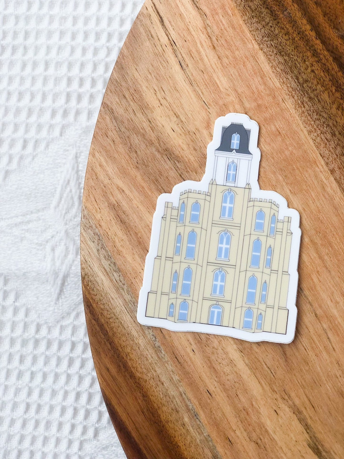 Manti Temple Sticker, 3x3 in. Vinyl Sticker for your Laptop, Water Bottle or Bullet Journal, skateboard stickers