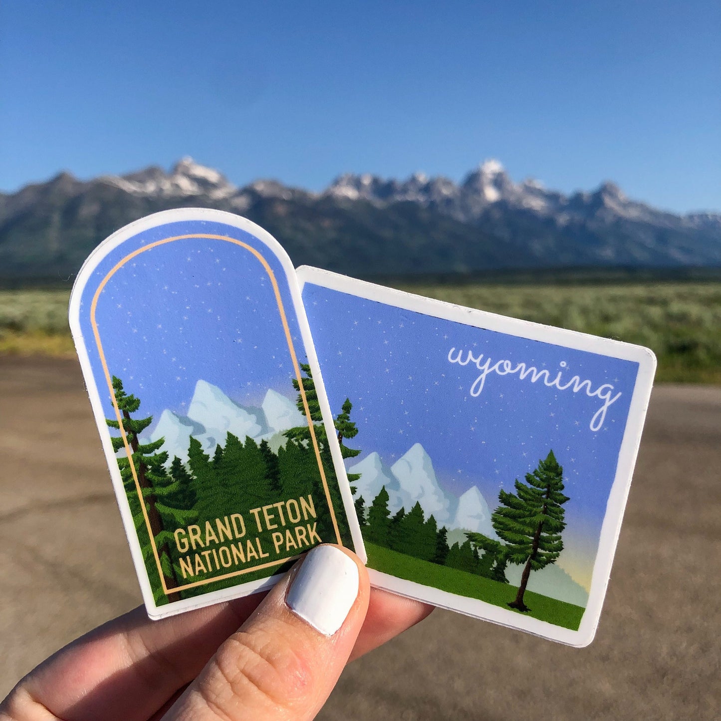 Wyoming State 3x3in Sticker, Mountain Sticker, Vinyl Sticker for your Laptop, Water Bottle or Bullet Journal