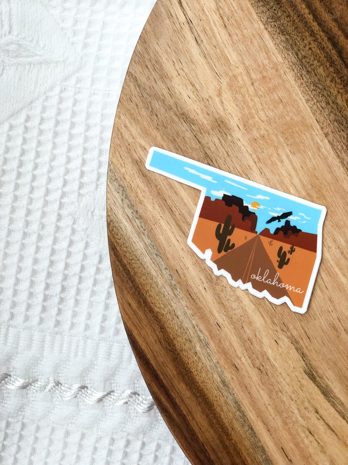 Oklahoma Sticker, Oklahoma State 3x3in Sticker, Vinyl Sticker for your Laptop, Water Bottle or Bullet Journal