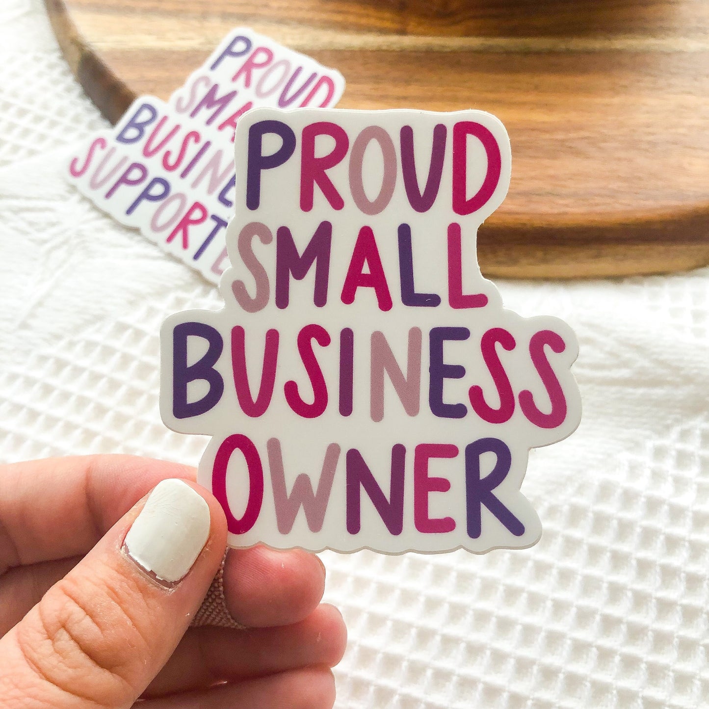 Proud Small Business Owner 3x3in. Vinyl Sticker for your Laptop, Water Bottle or Bullet Journal