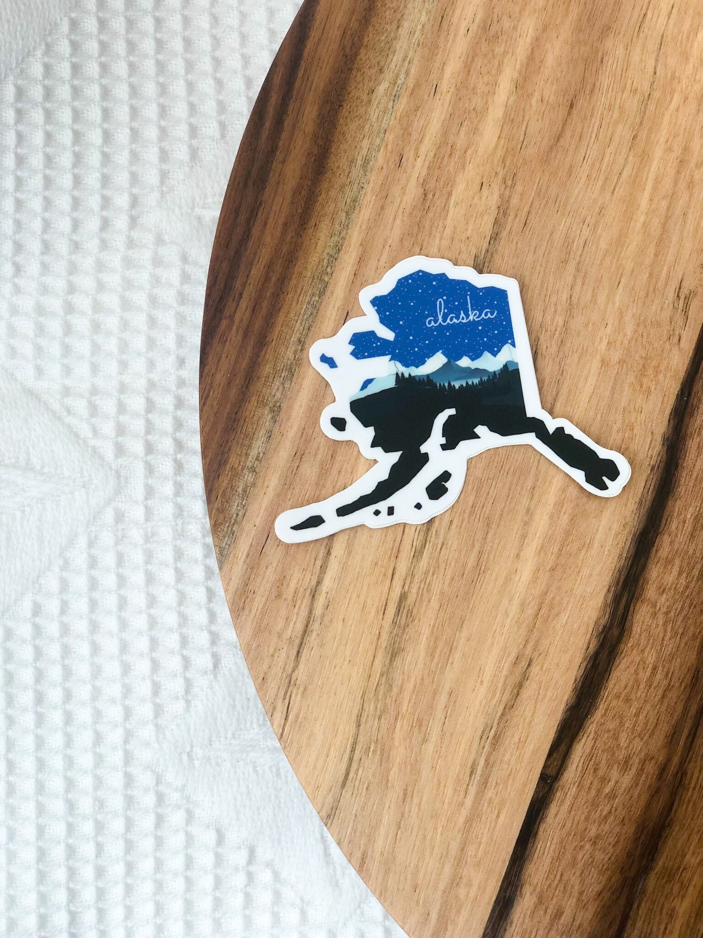 Alaska State Sticker, 3x3in Vinyl Sticker for your Laptop, Hydroflask, Planner, Water Bottle or Bullet Journal