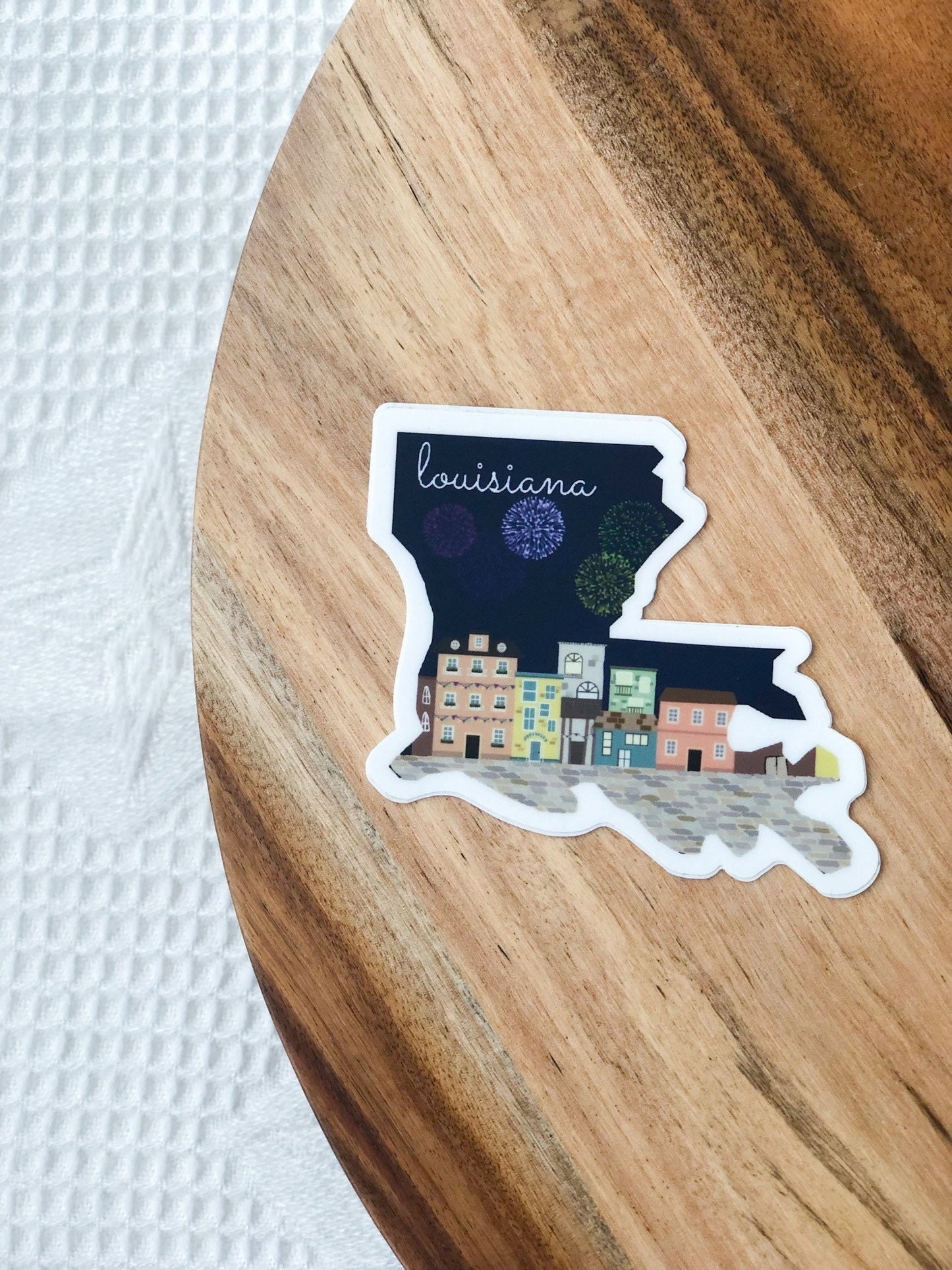 Louisiana Sticker, Louisiana State 3x3in Sticker, Vinyl Sticker for your Laptop, Water Bottle or Bullet Journal