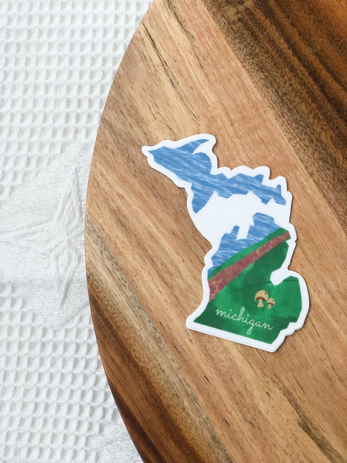 Michigan Sticker, Michigan State 3x3in Sticker, Vinyl Sticker for your Laptop, Water Bottle or Bullet Journal