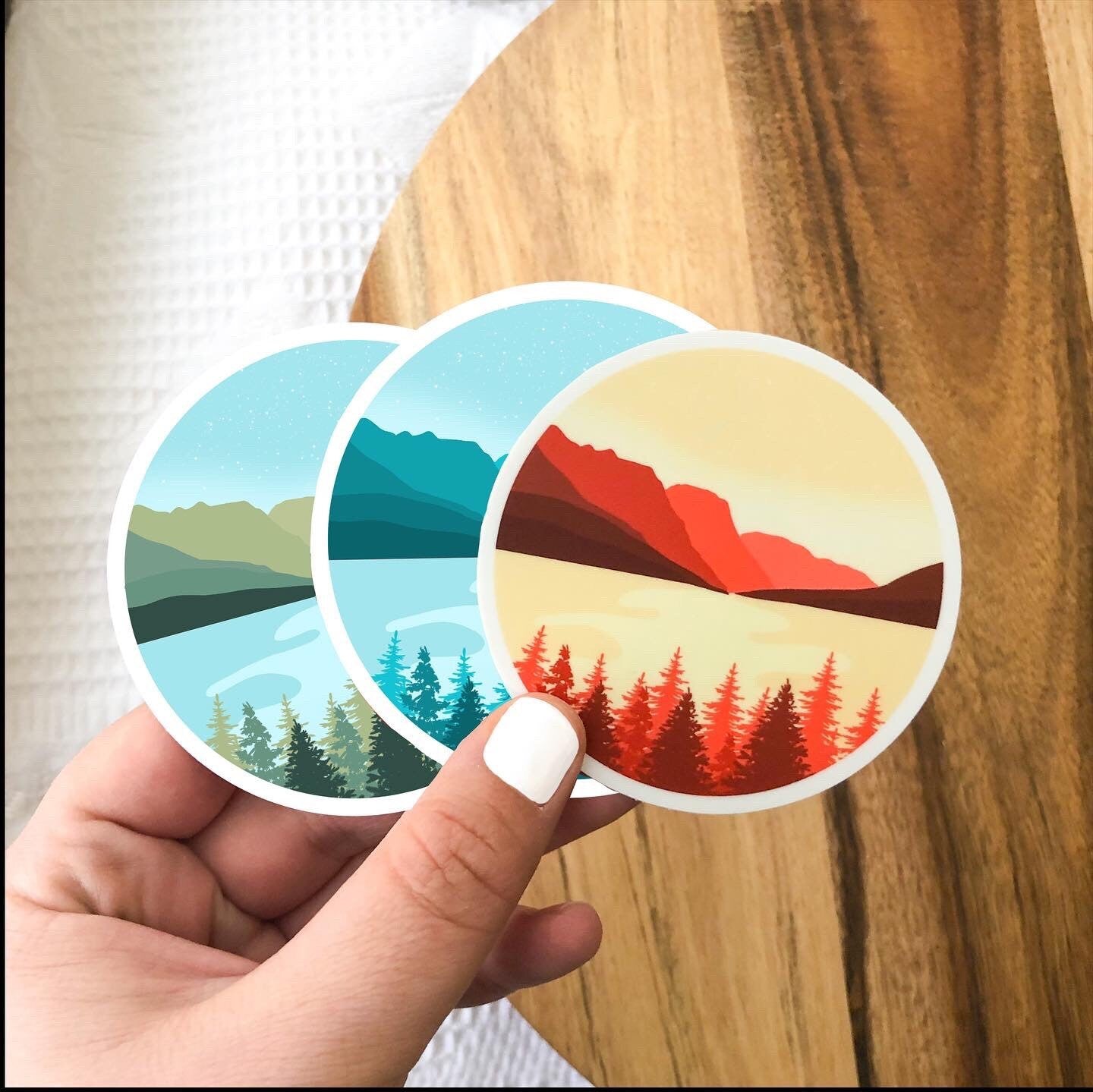 Mountain landscape sticker