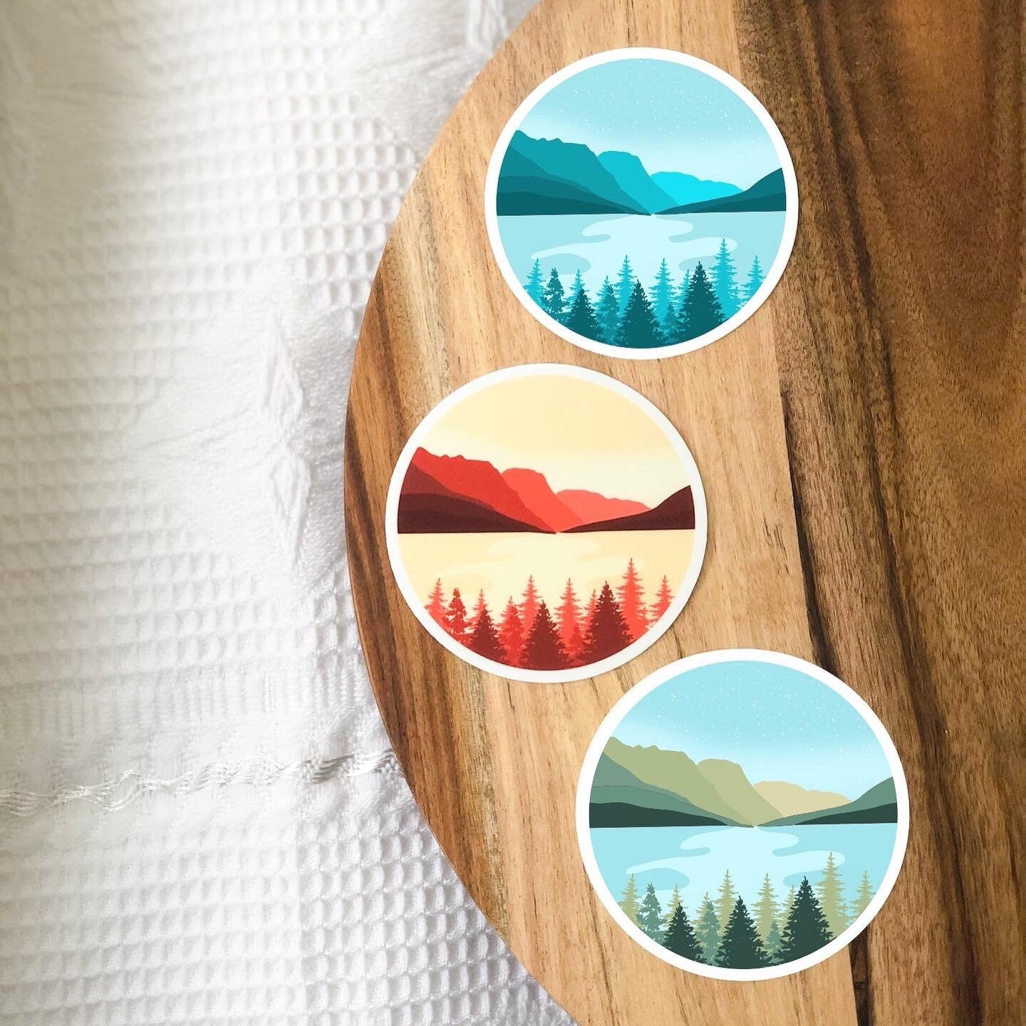 Mountain landscape sticker