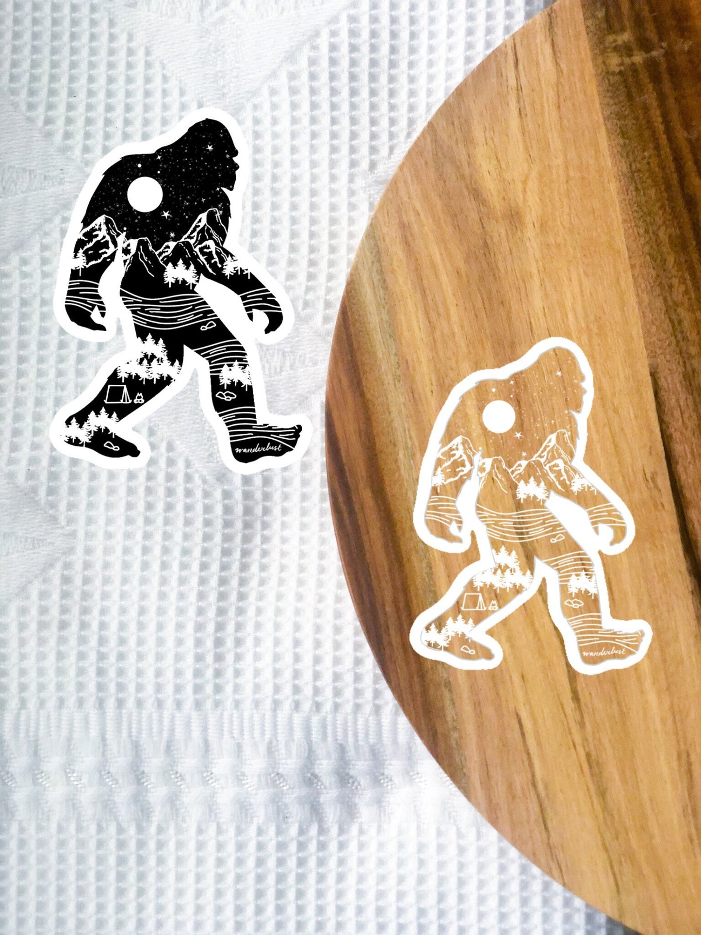 Sasquatch sticker for laptop, Bigfoot stickers for water bottle, nature lover gift for her, cryptidcore cryptid stickers, outdoorsy gifts