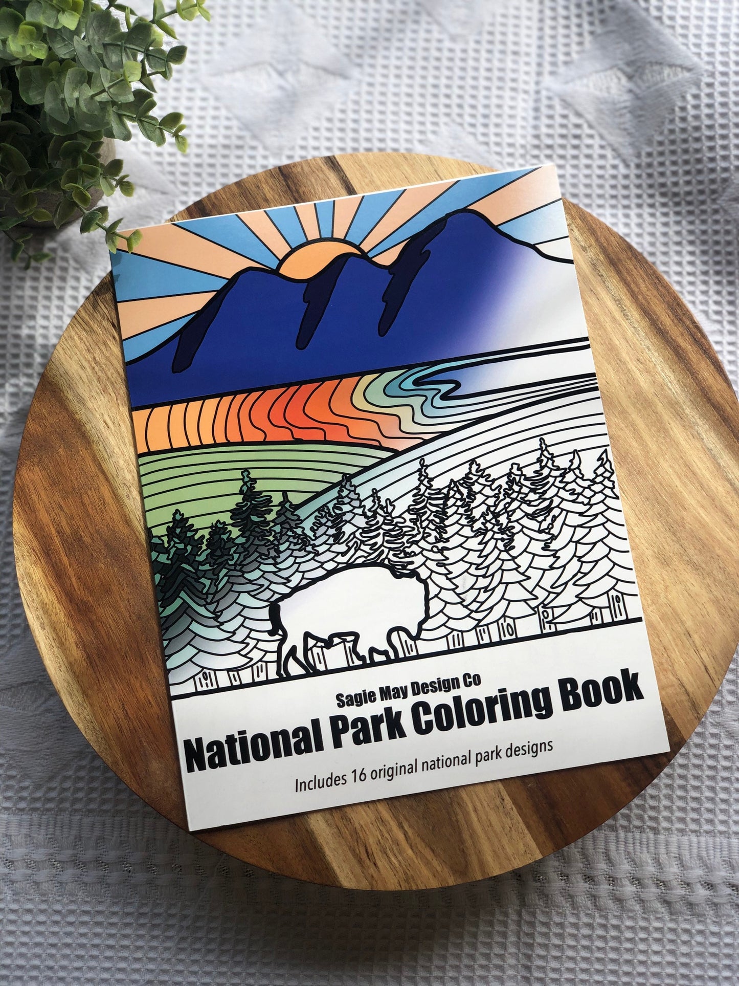 National Parks coloring book, National Park Coloring Page, Landscape, Animal, Plant, Wildflower, Coloring page