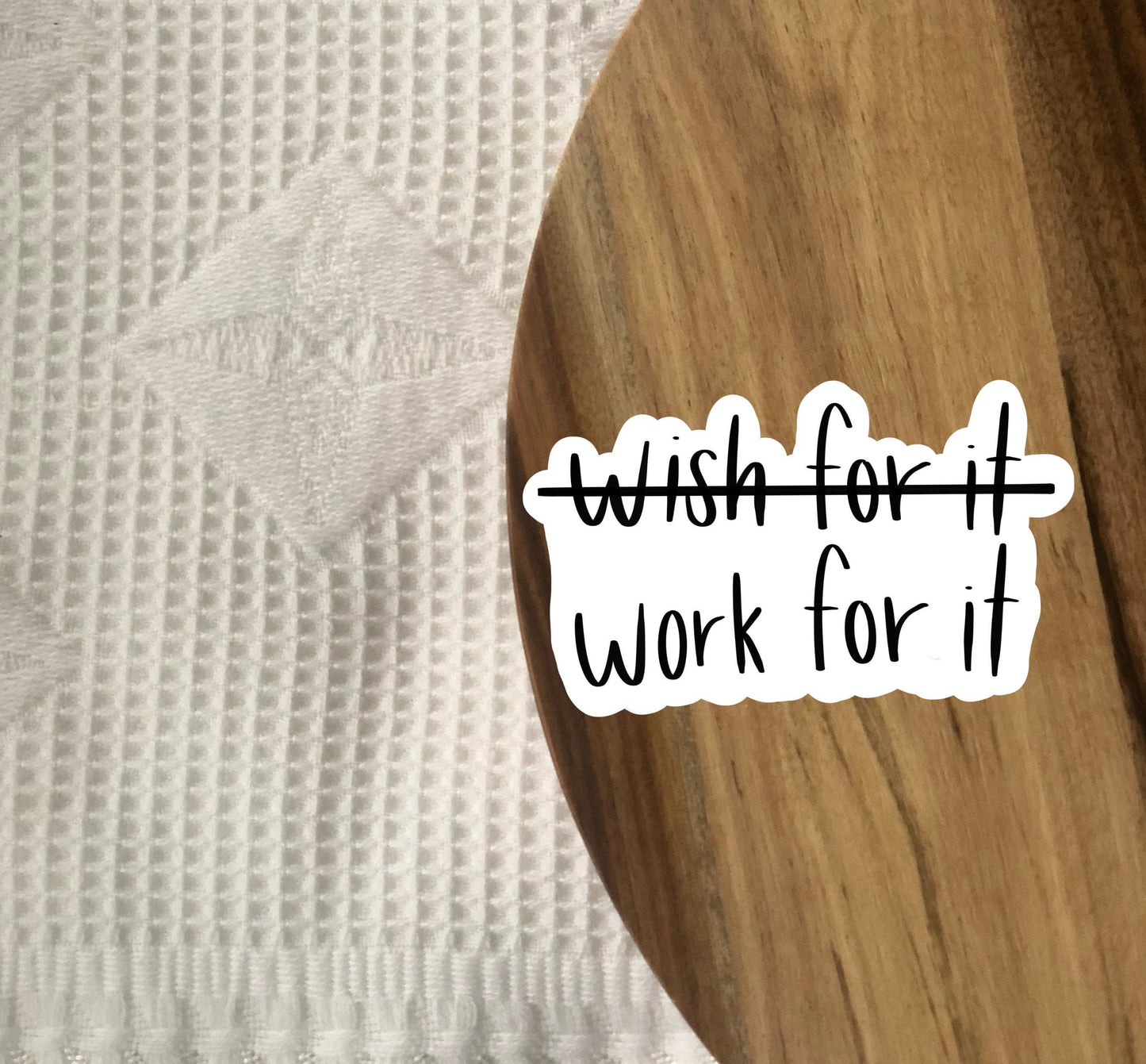 work for it sticker, dorm window decals, inspirational stickers for water bottles, self affirmation mirror decals, positive gifts for women