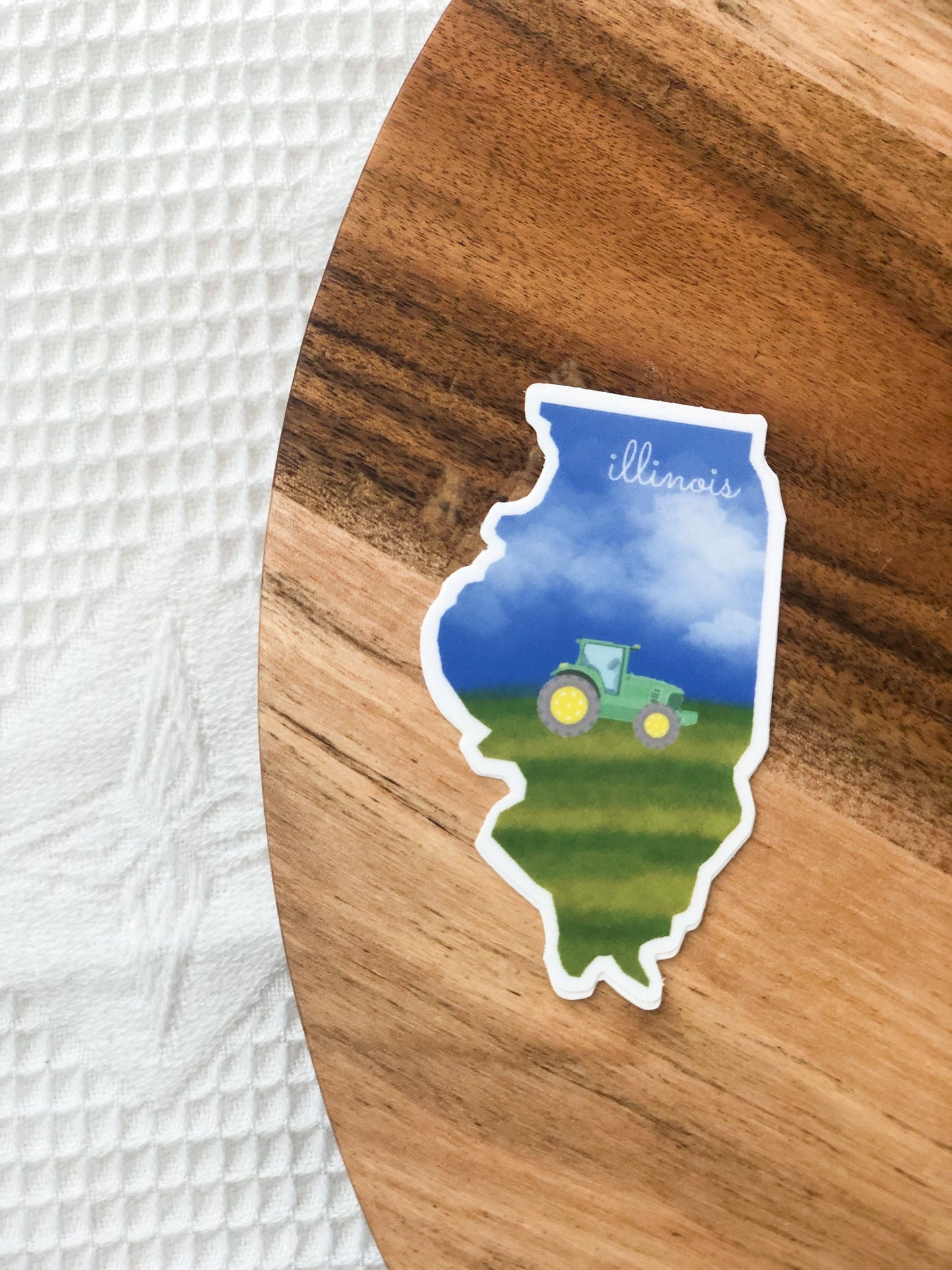 Illinois Sticker, Illinois State 3x3in Sticker, Vinyl Sticker for your Laptop, Water Bottle or Bullet Journal