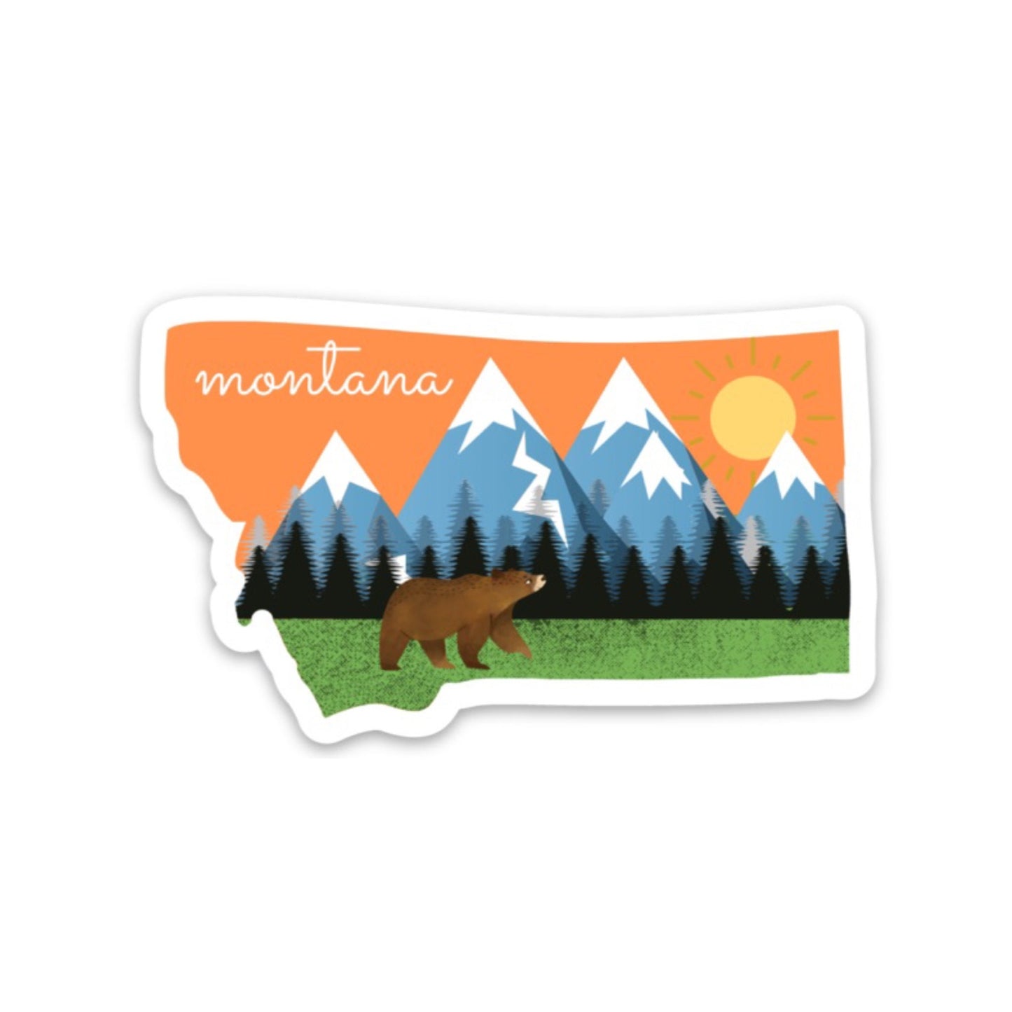 Montana sticker for laptop stickers, mountain sticker for water bottle sticker, Montana gifts, Billings Montana Missoula sticker, notebook